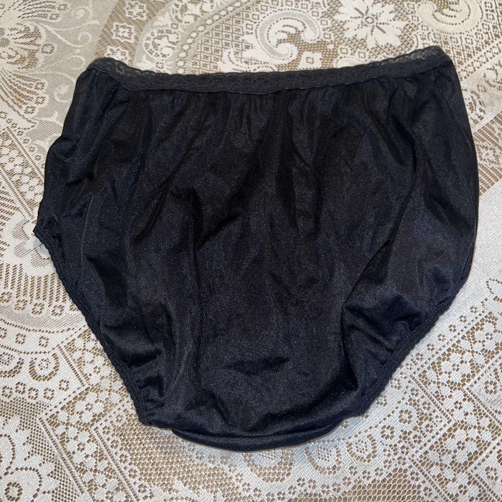 Vintage Hanes Her Way Nylon Panties NWOT Sz 10 3XL BLACK sissy NWOT