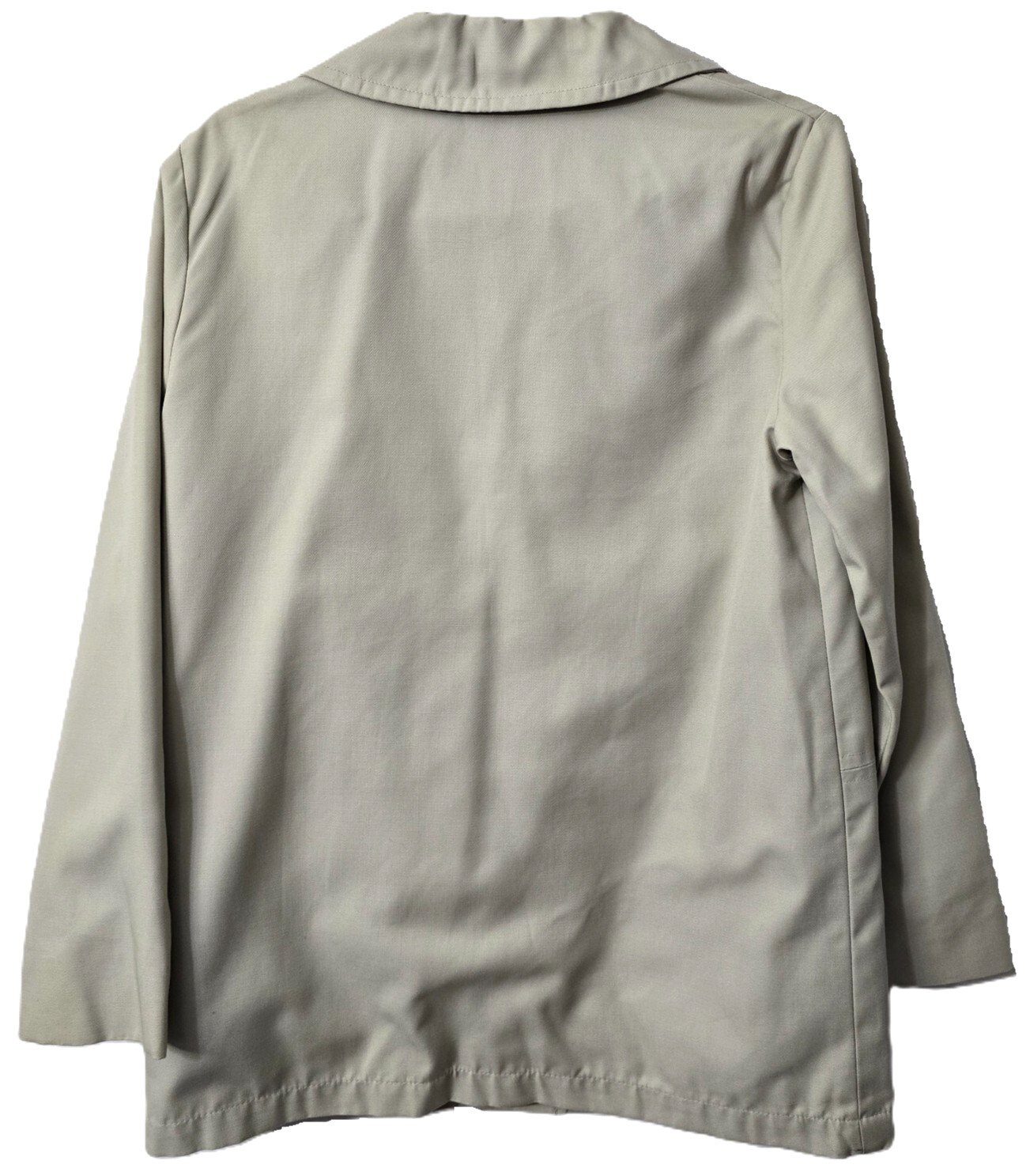 Vintage Chore Trench Jacket 10 Lined Pockets Khaki 80s Career Classic Lady Grais