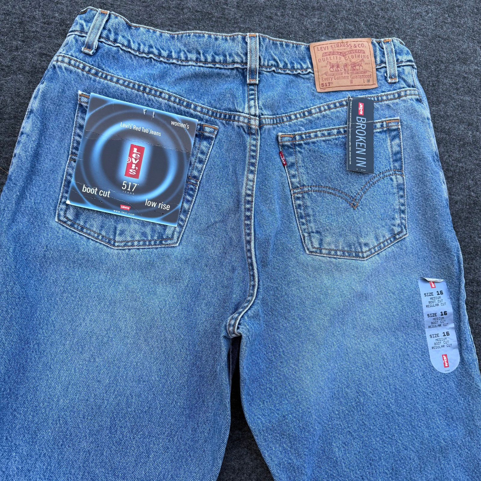 Levi’s 517 Boot Cut Jeans Y2K Mom Jeans , 16 Miss 34×32 Vintage Denim Deadstock