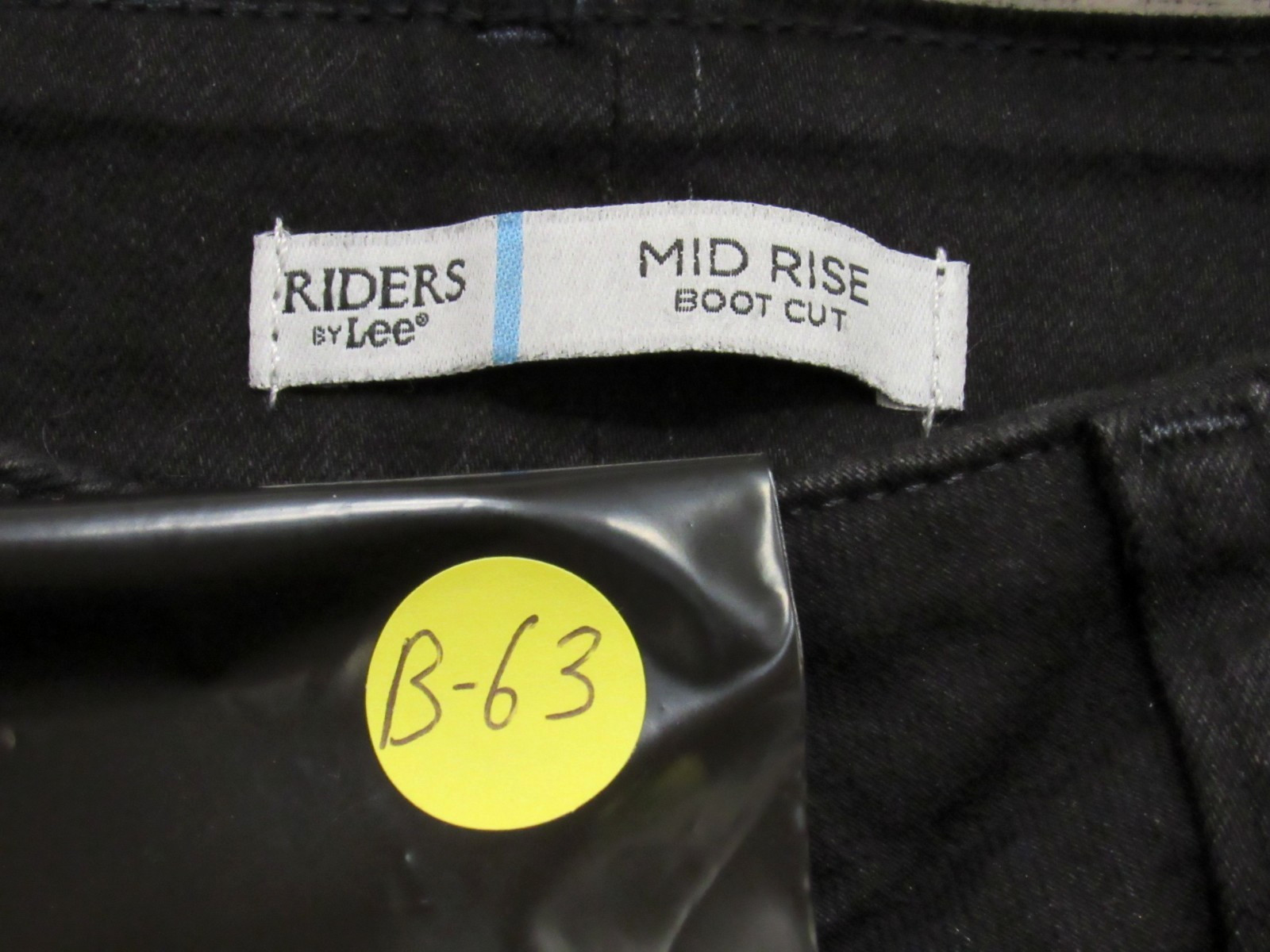Riders By Lee Vintage Antiqued Black Denim Midrise Bootcut Jeans Women Size 10-p