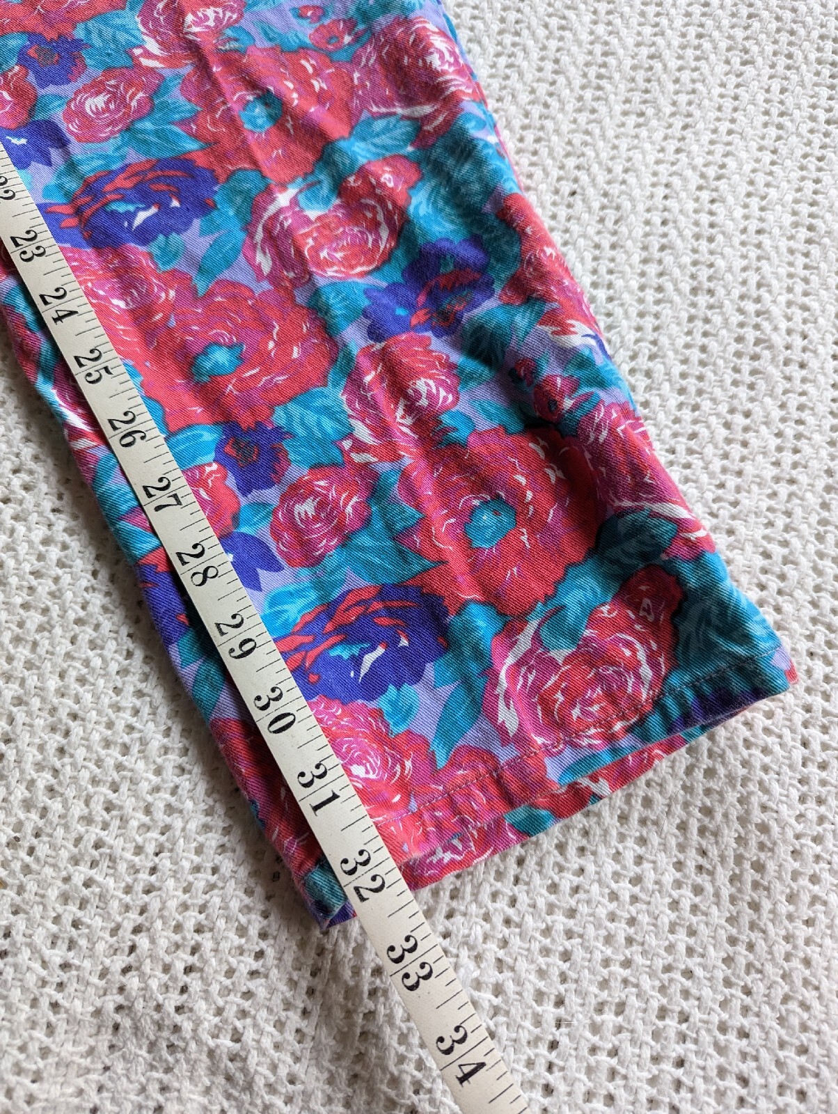 VTG Preview International 90s High Waist Floral Tapered Trouser Pants Women’s 12