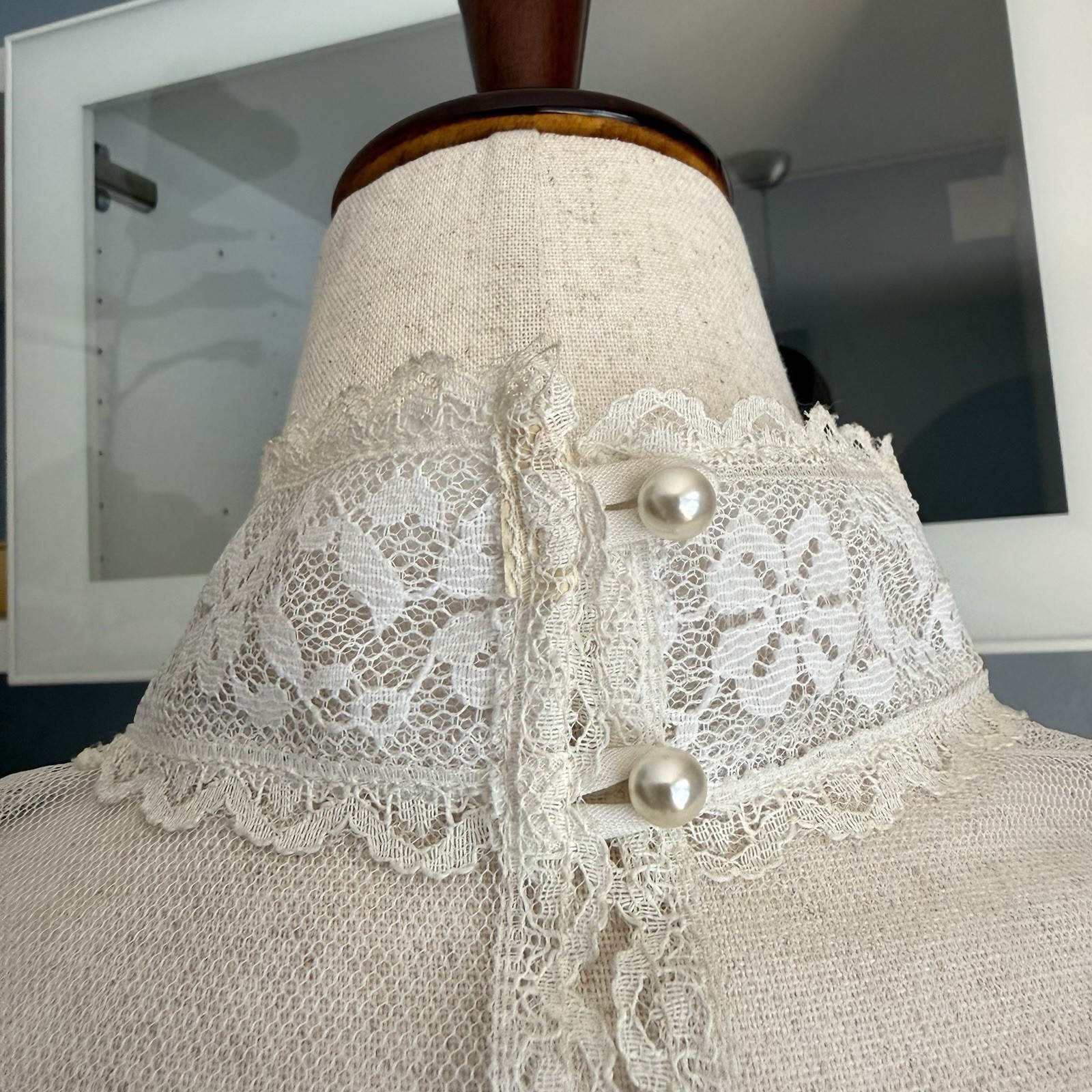 Vtg 80s Gunne Sax Romantic Renaissance Bridal Collection Prairie Lace Sz 9