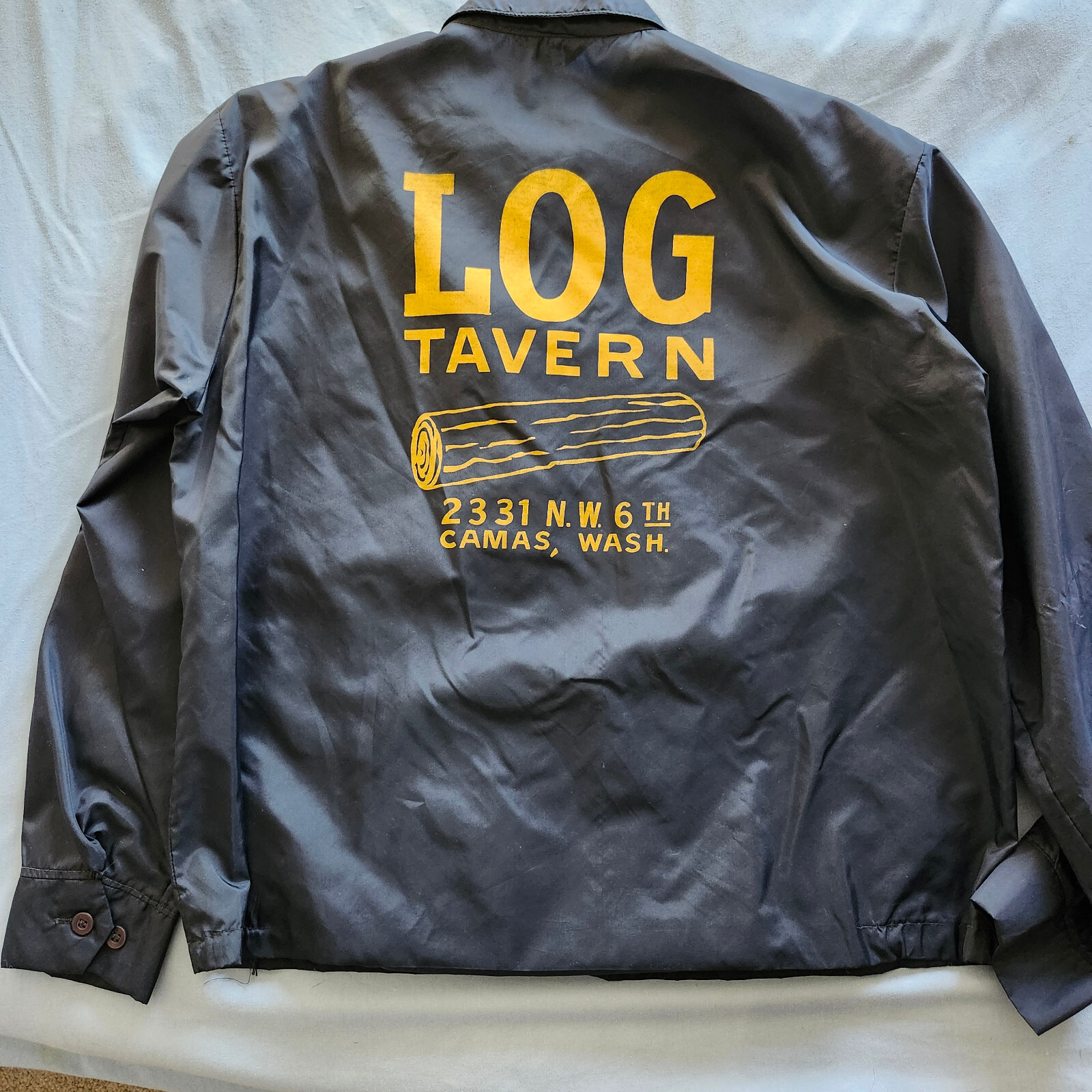 Vintage LOG TAVERN Logo Womens Medium Full Zip Jacket Windbreaker The Golfer