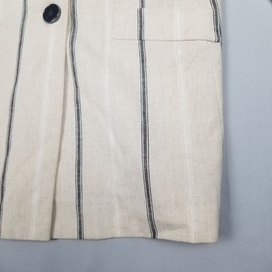 Vtg Leslie Fay Suit Blazer Size 10 Cotton Linen Blend 80s Career Cottage Retro