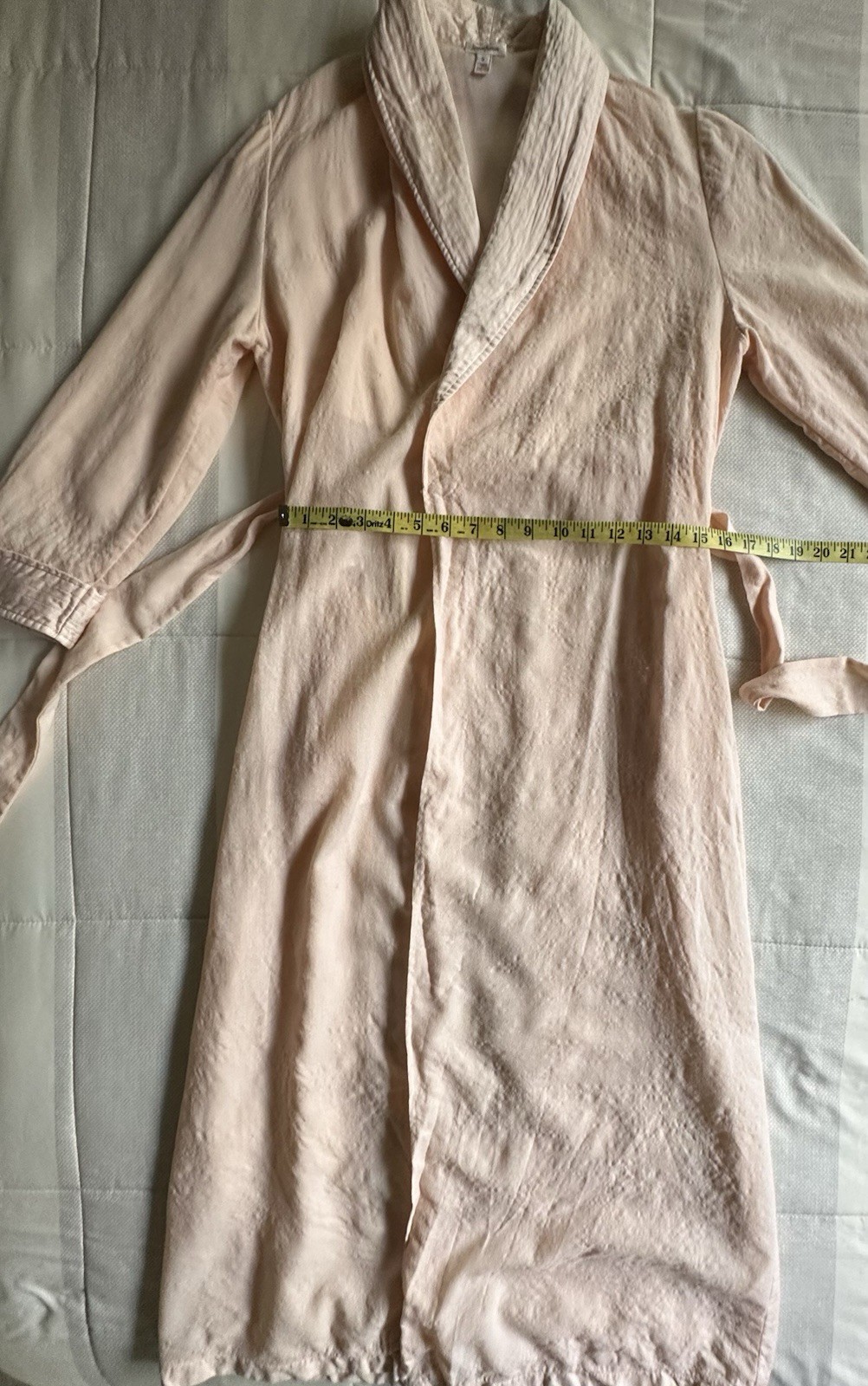 VTG 70s Neiman Marcus Wool & Silk Woman’s Size Small Robe Pink/Peach READ