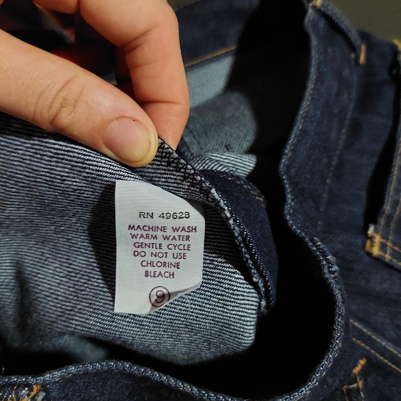 Vintage medium wash Zena denim jeans.