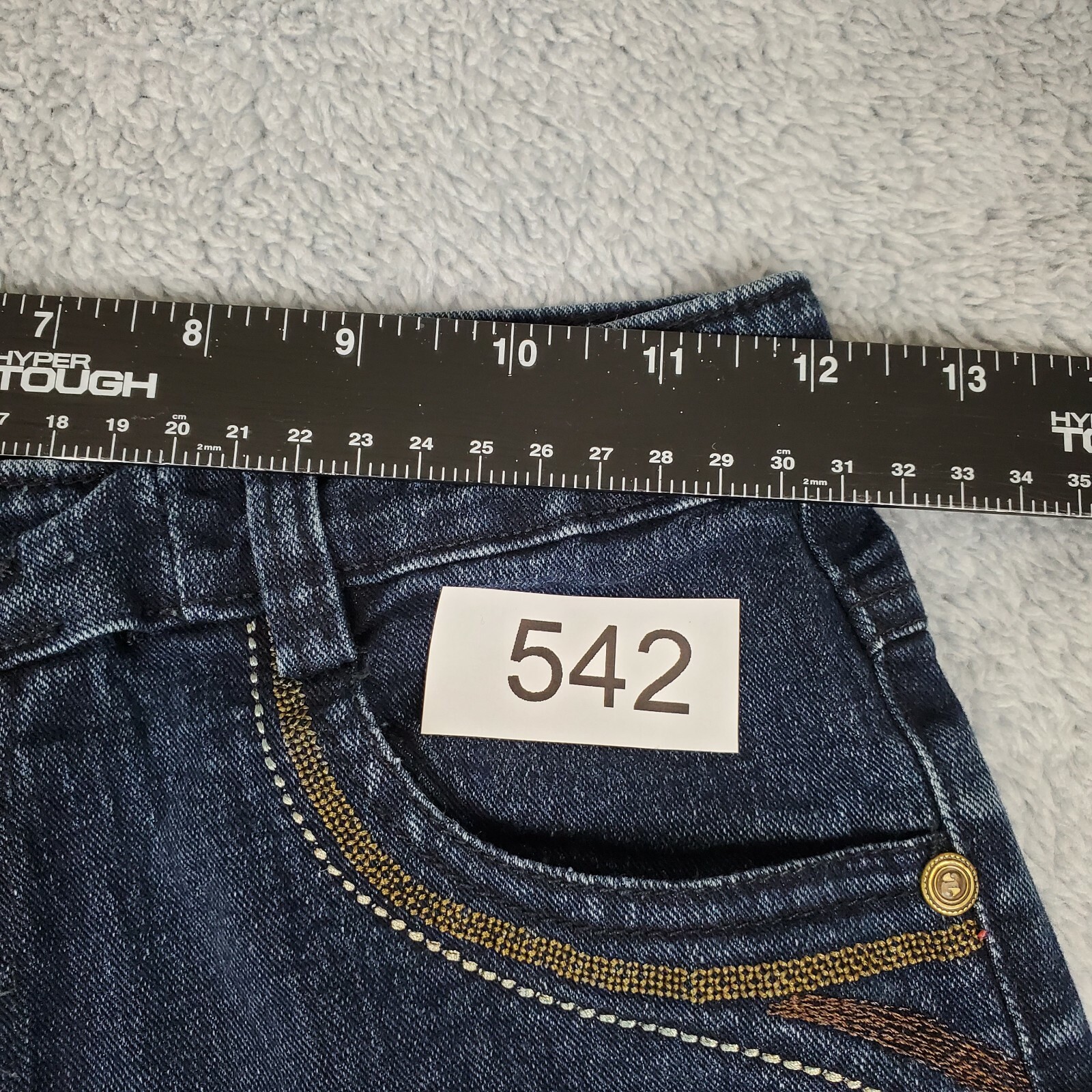 Vtg Women’s High Waist Straight Leg Ankle Jeans Sz 28″x26″ Embroidered Dark Wash