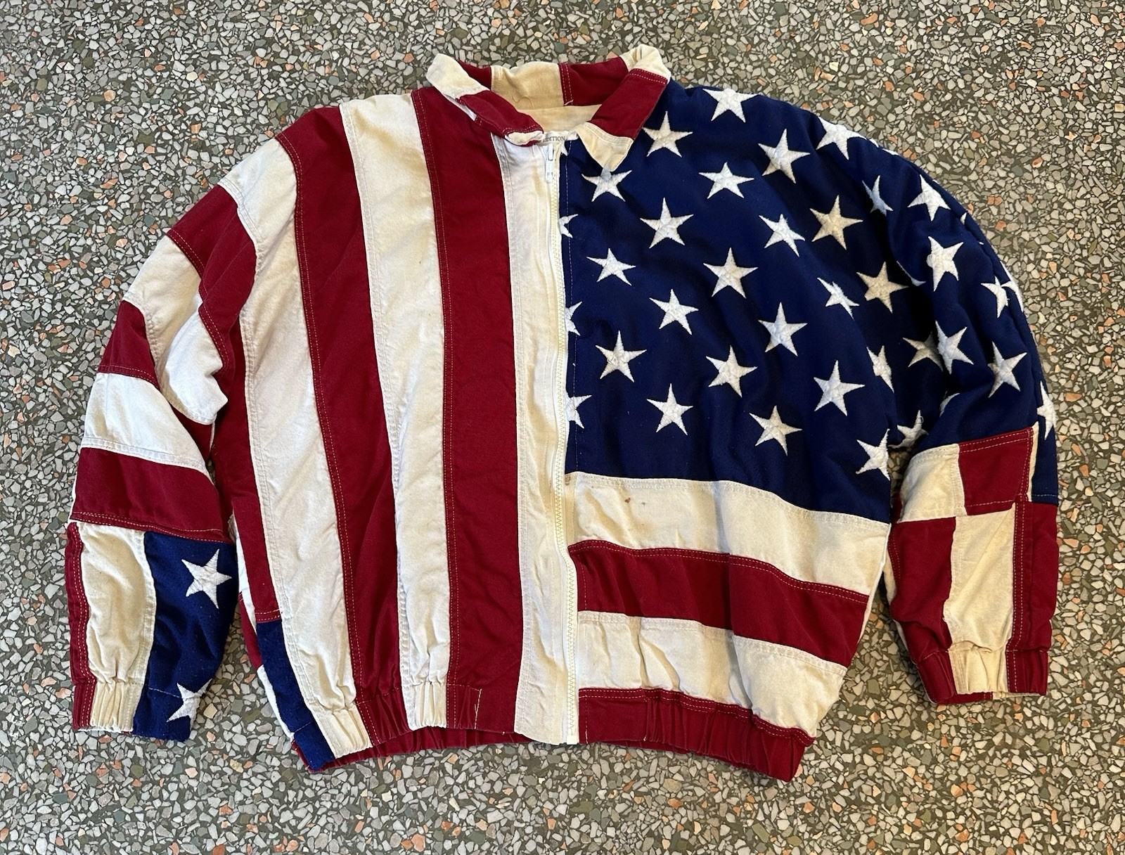 Women’s Vintage 1993 Limited Edition, LTD “The Flag” United States Flag Jacket