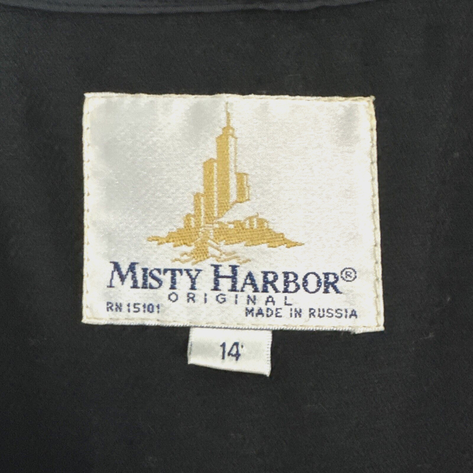 Vintage Misty Harbor Rare Made In Russia Trench Coat Woman Sz 14 Full Zip Liner