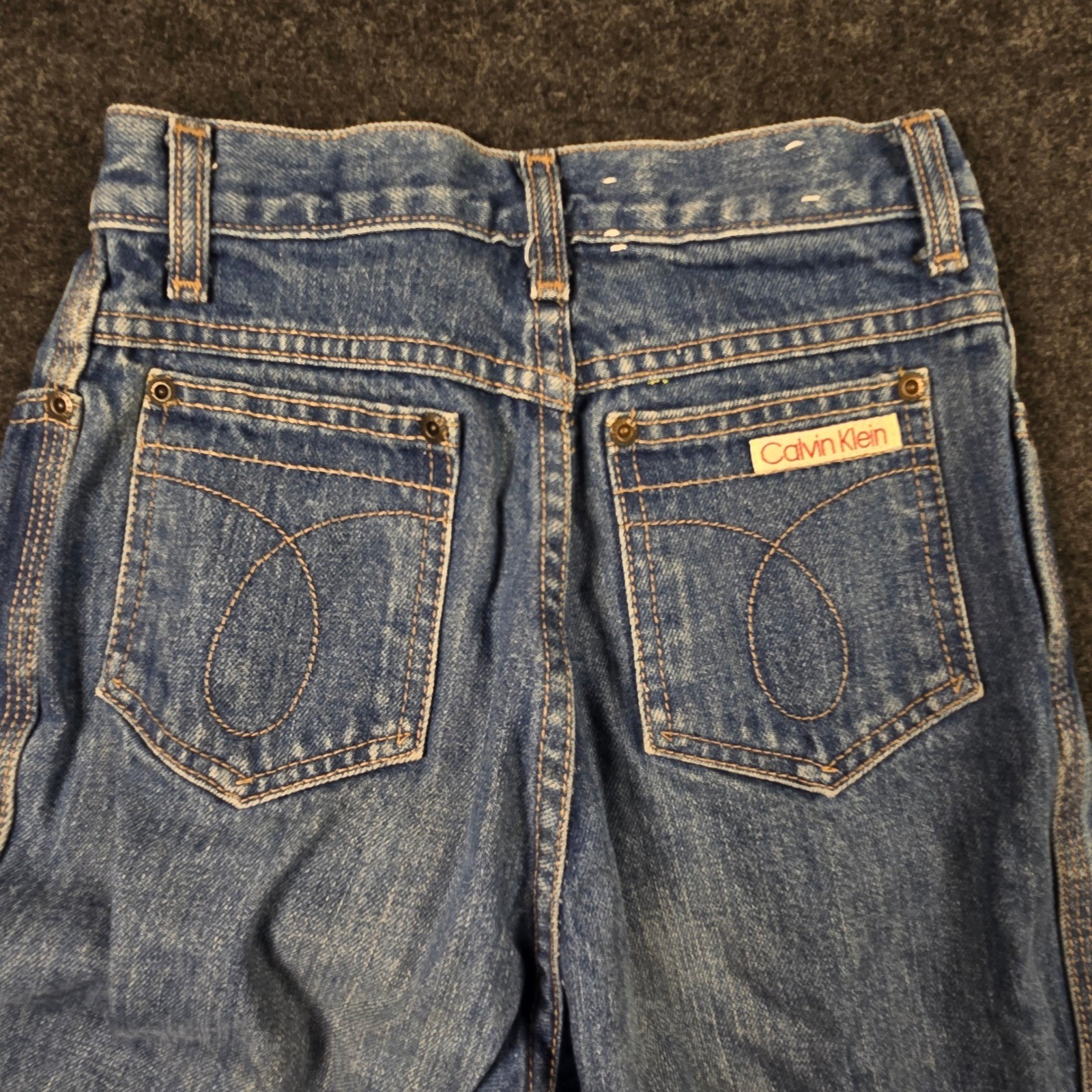 Vtg 90s Calvin Klein Blue Jeans High Waisted Straight Leg Made in USA Size 5