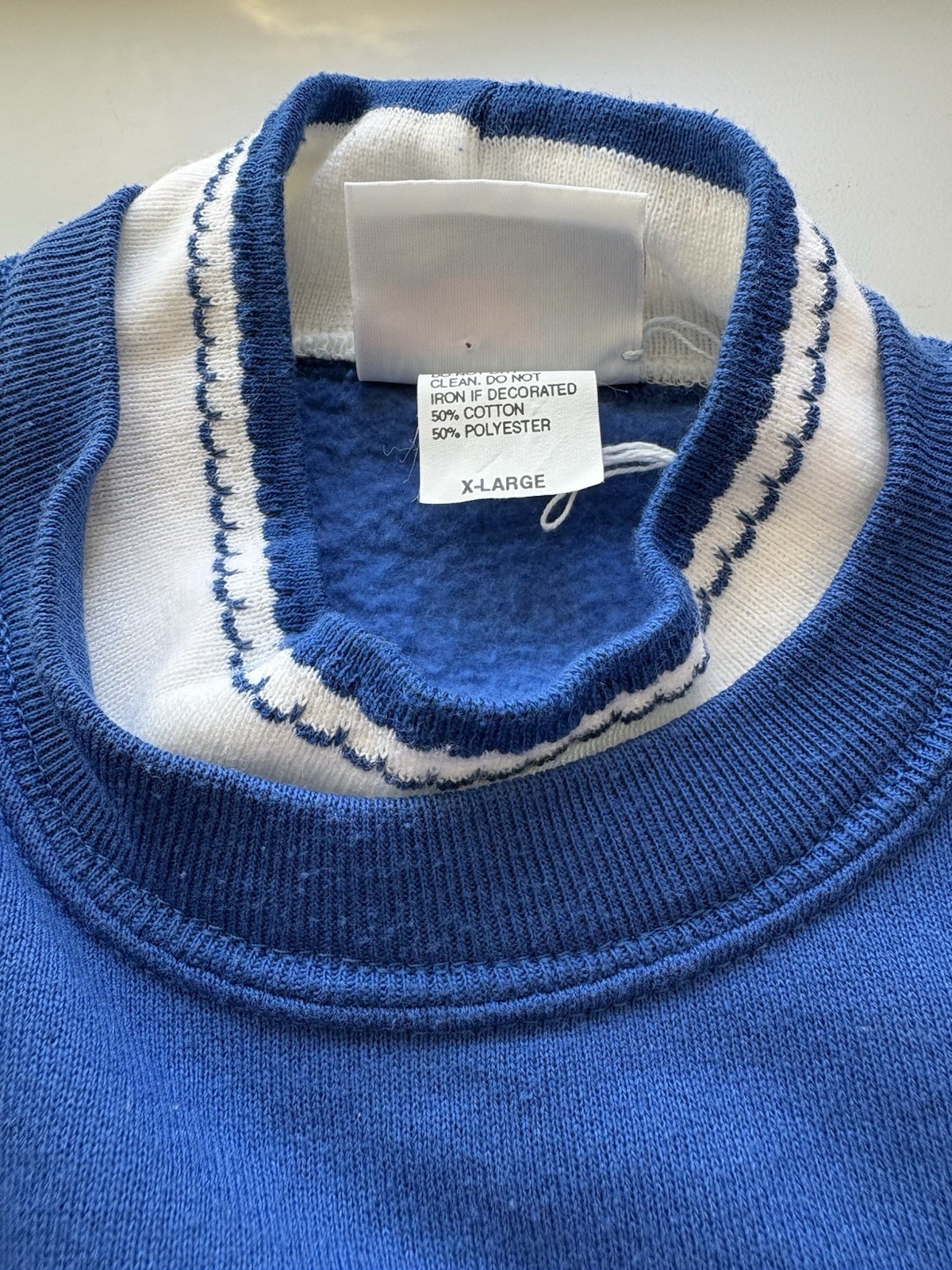 Vintage Morning Sun 90s Streetwear Women XL Farmhouse Flower Sweatshirt Blue USA