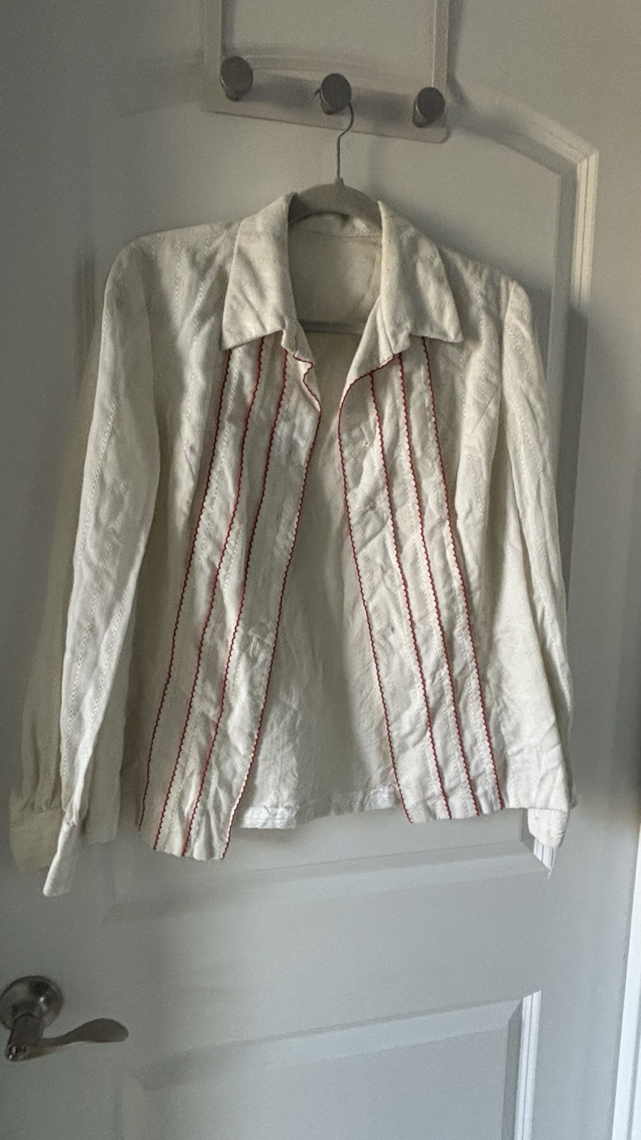 ivory VTG beaded cardigan features delicate hand-embroidered floral beadwork