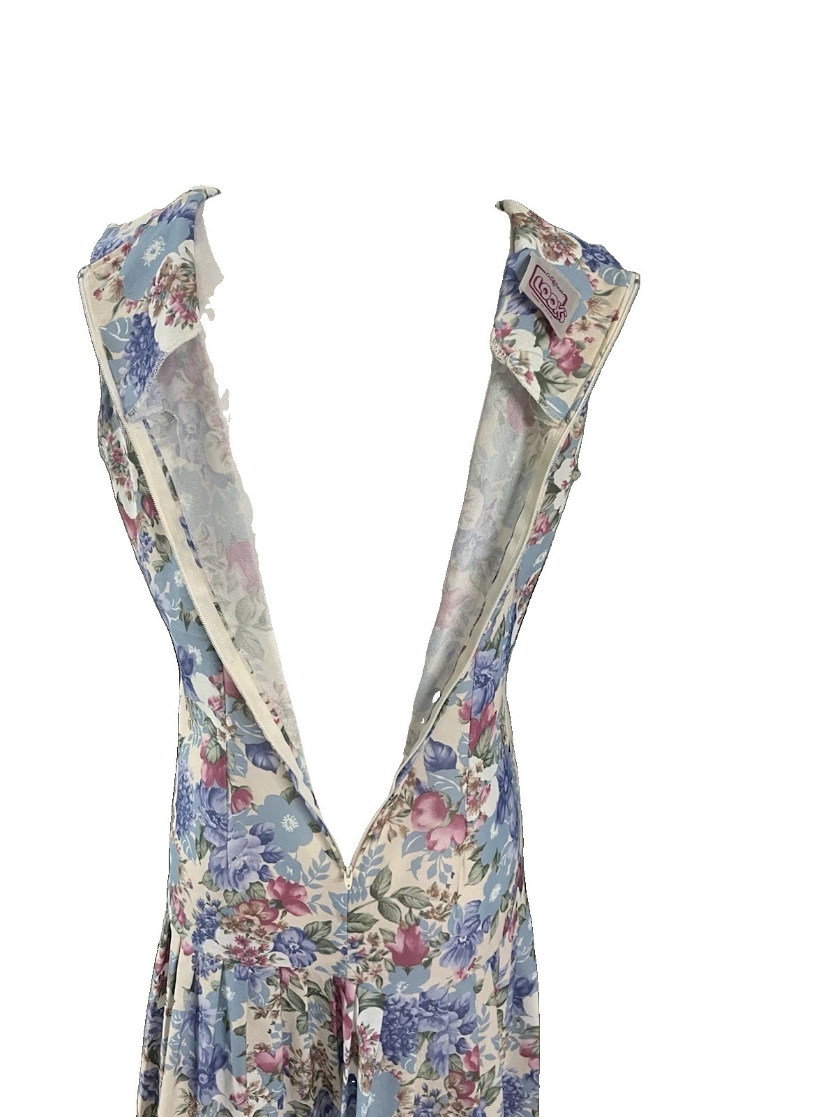 Vintage California Looks Made in USA Floral Multi Pastel A-Line Dress Size 10