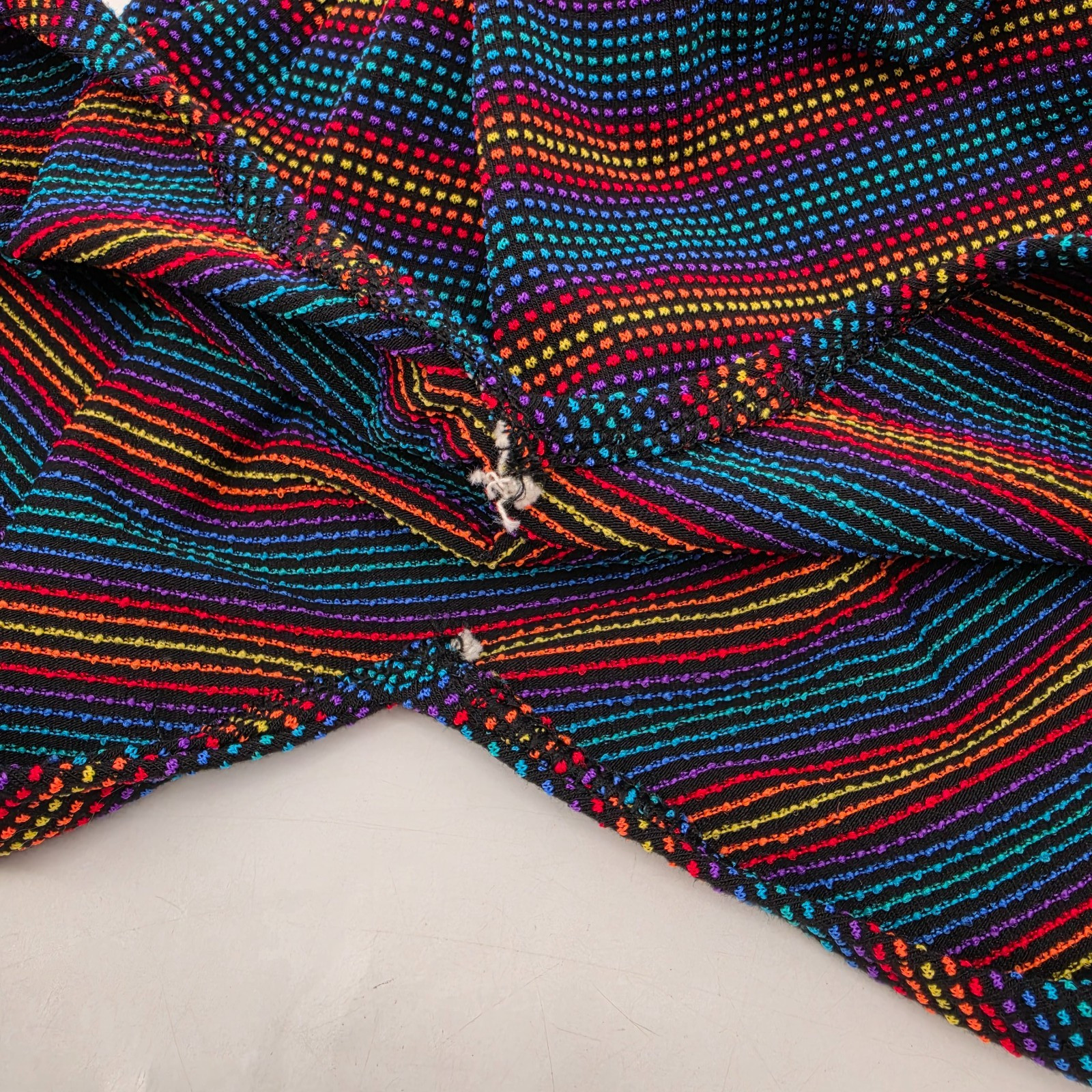 Vintage RAIN BEAU Aerobic One-Piece Leotard Size Small Black Rainbow Jazzercise