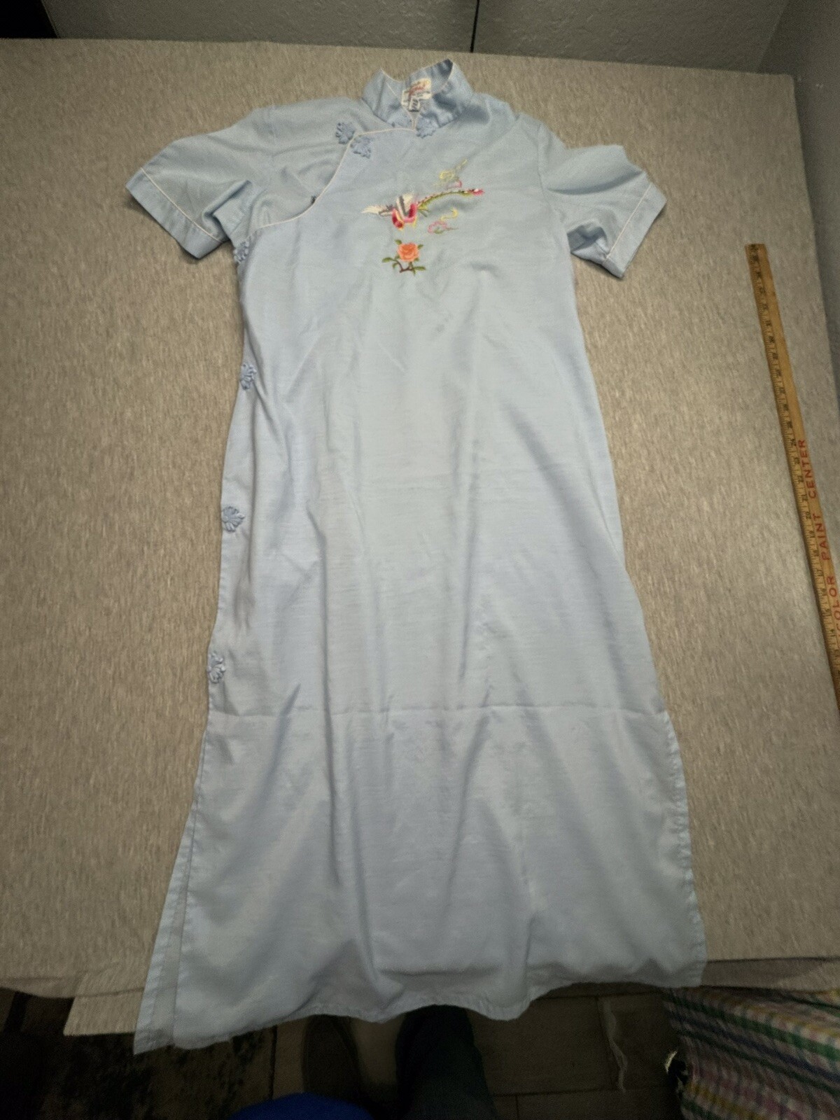 Vintage 70s Jodie Arden Asian Embroidered Nightgown Size XL