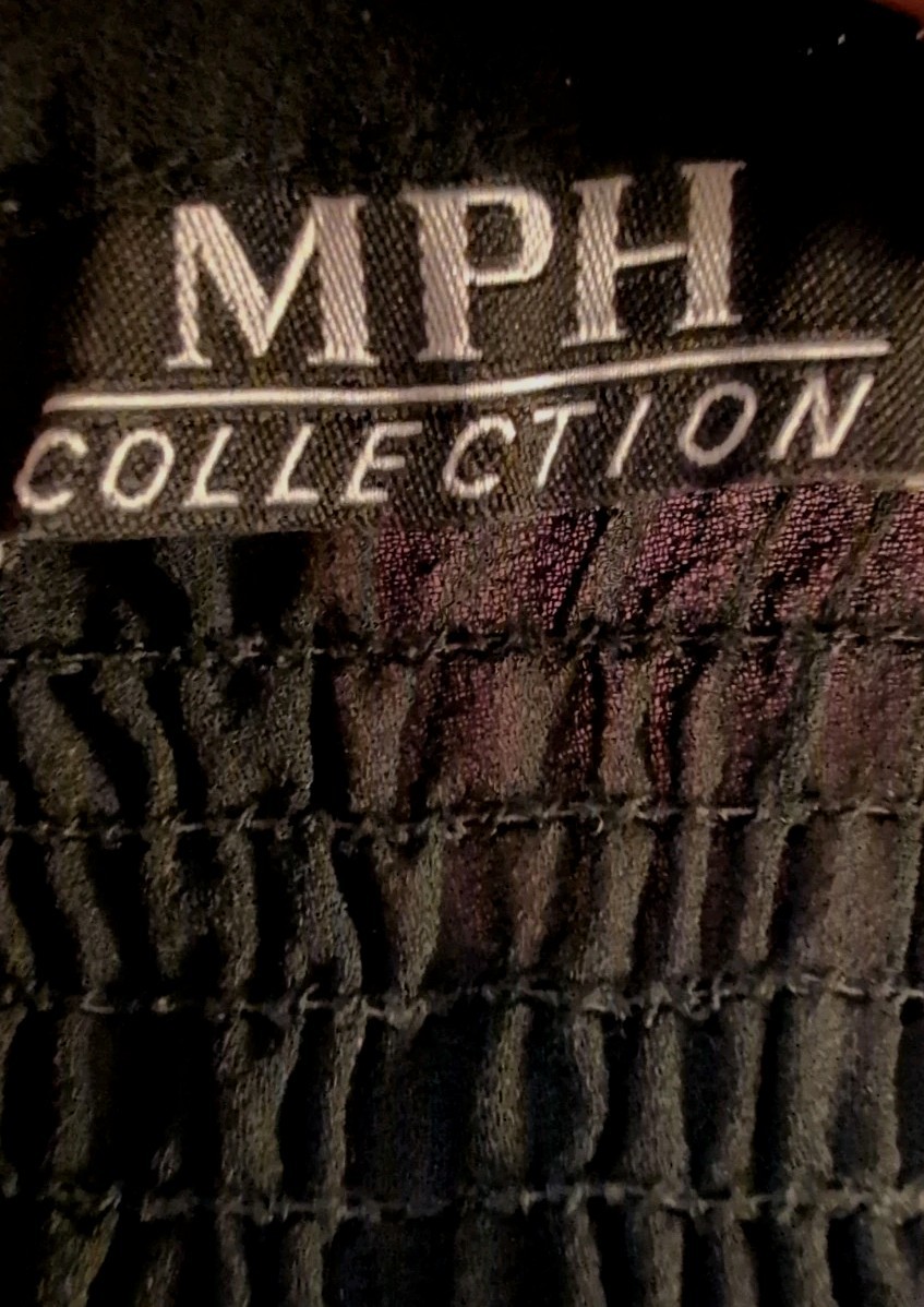Y2K Black Strapless Halter Sequins & Beaded Handkerchief Top by MPH Collection S