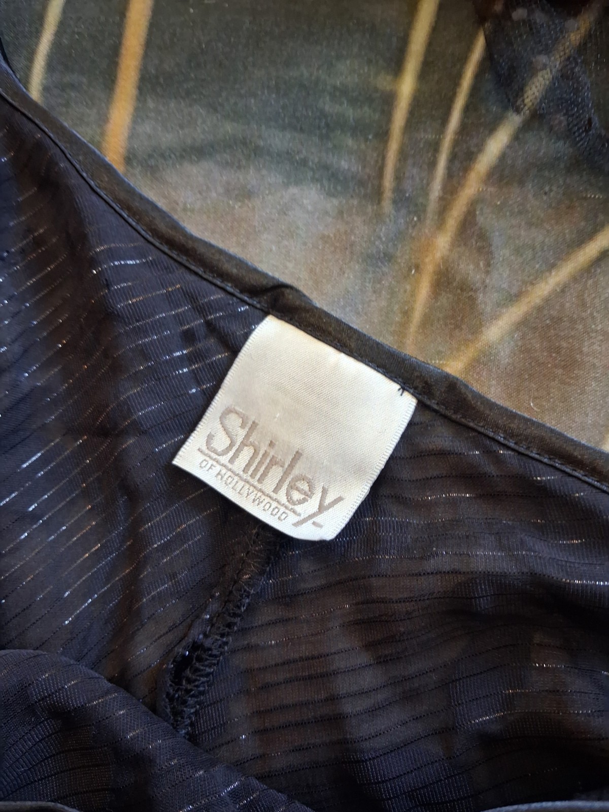 Vintage Shirley Of Hollywood Lingerie Large Black Silk Open Tie Babydoll New Y2K