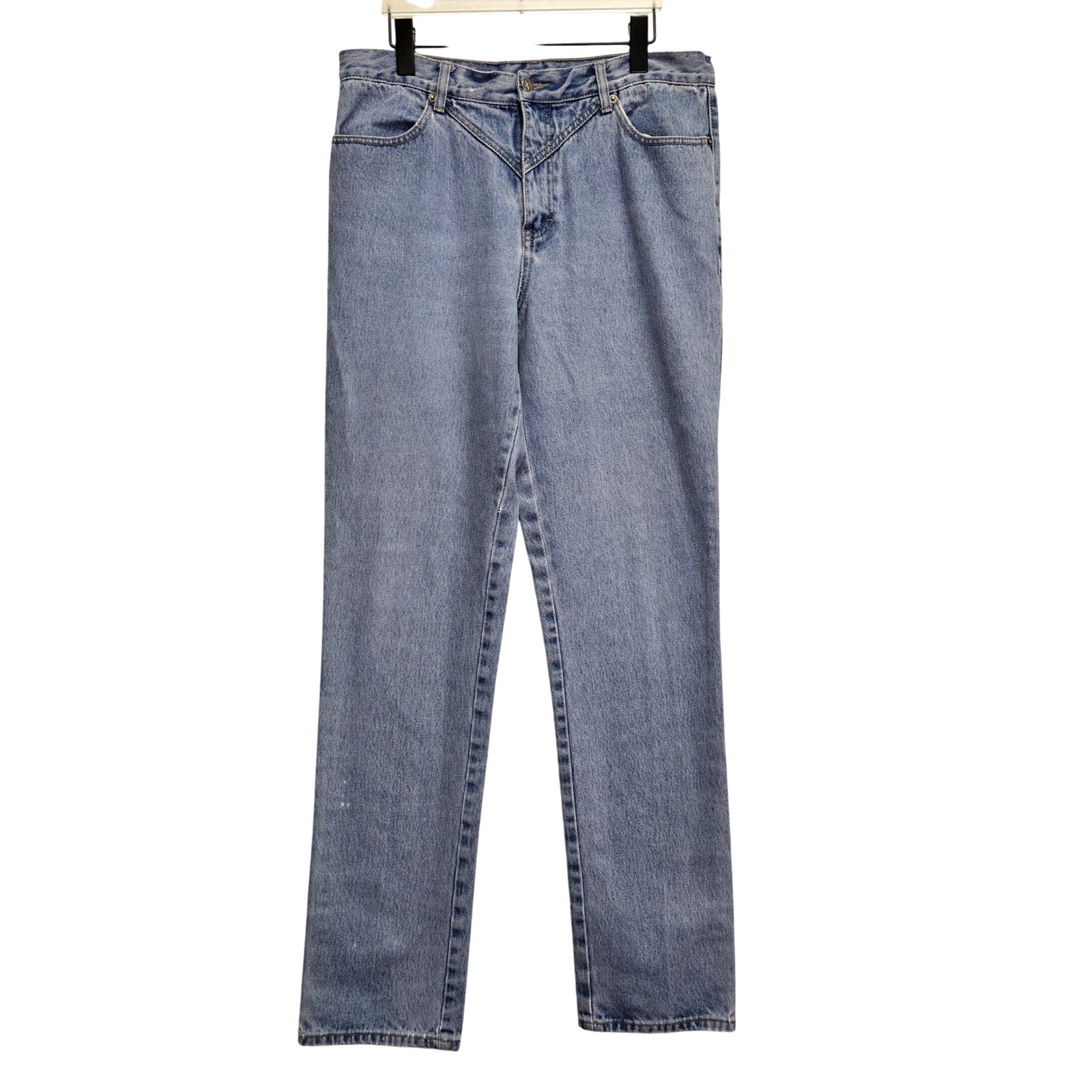 RoughRider Vintage Western Bareback Jeans 34 Long V-Yoke Straight Leg Mom Jean