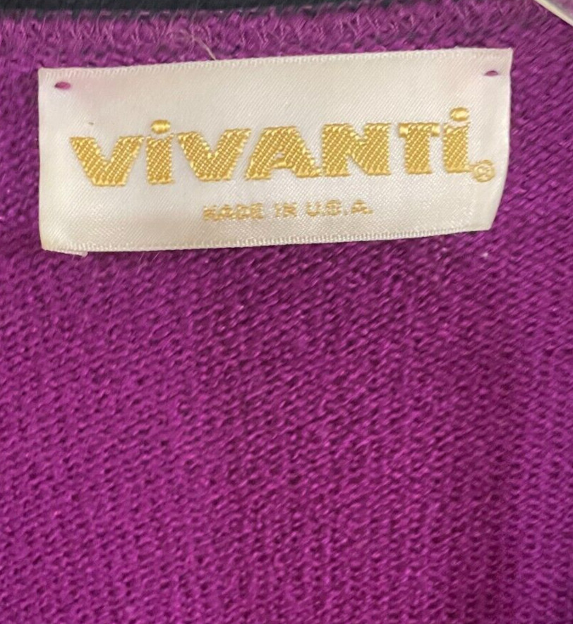 Vivanti Vintage Knit Skirt/Sweater Set 2-piece EUC Size 6 Violet/Black
