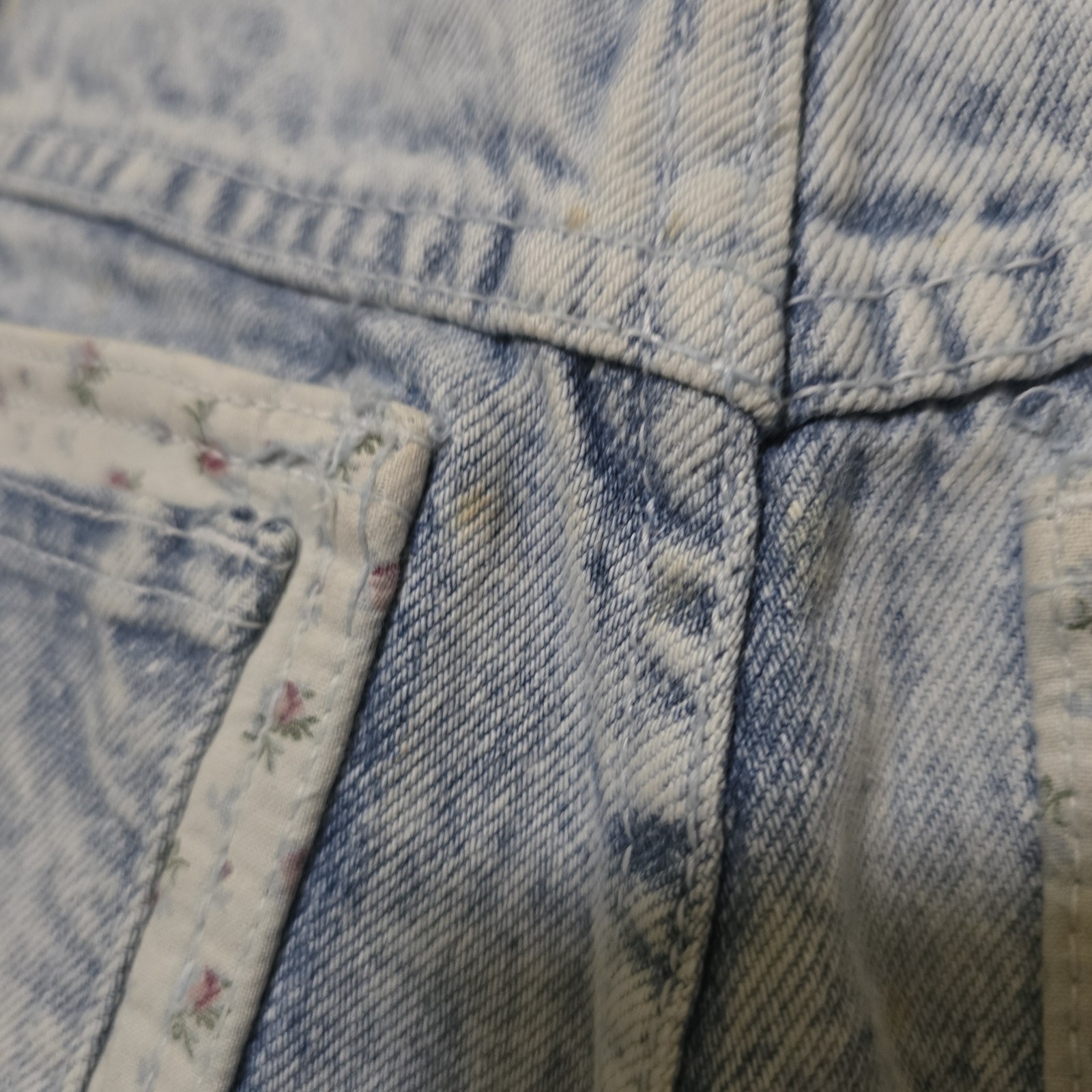 VTG 80s Deadstock Acid Wash Patchwork Mom Jeans PASTA Breaker Sz 13/14 NWT