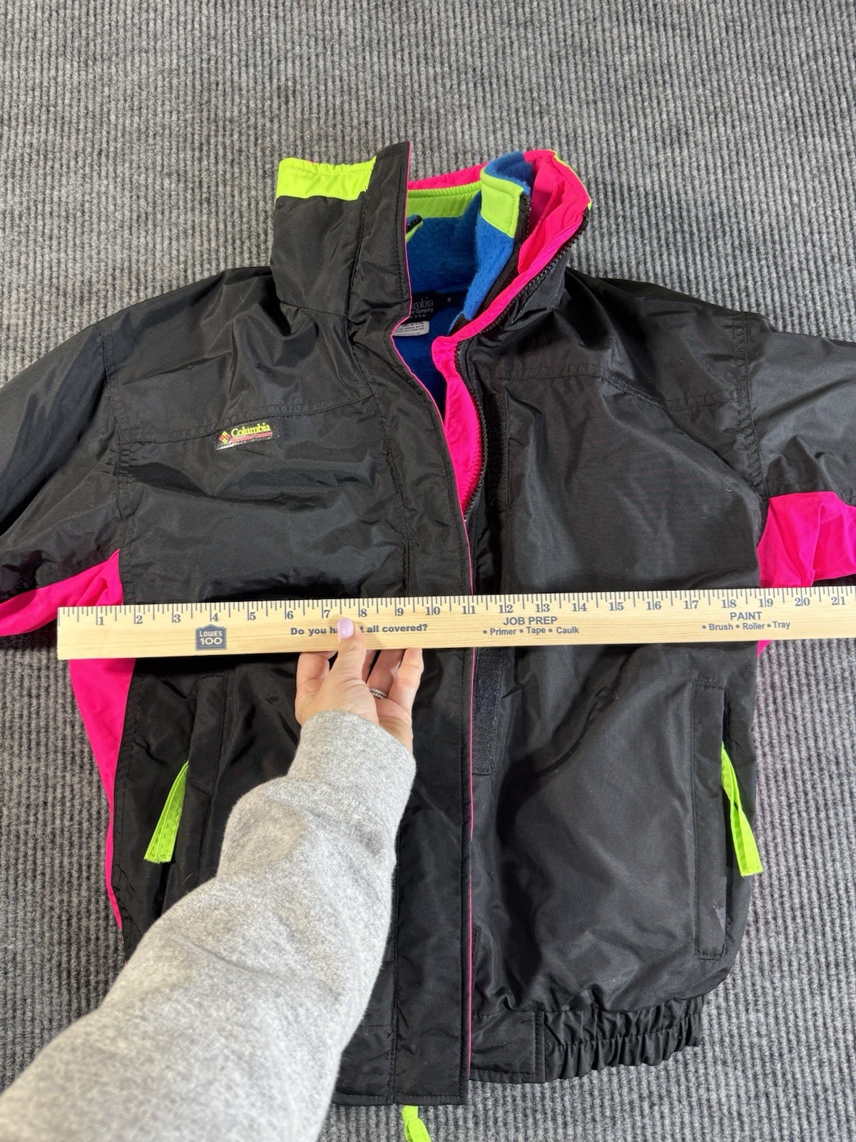 Columbia Sportswear Bugaboo Women’s Jacket S Vintage 1990s Black Pink Blue Neon
