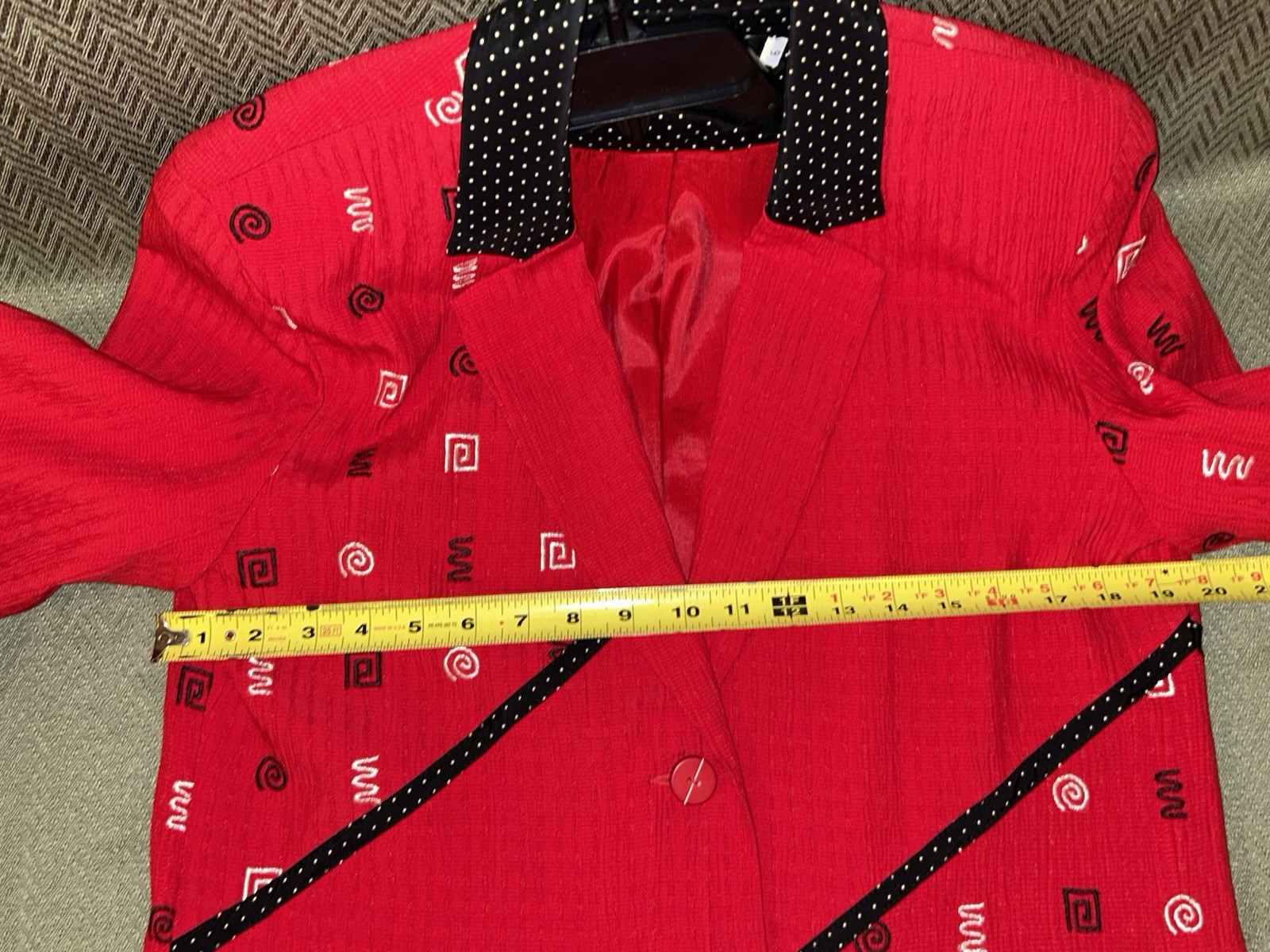Vintage Canvasbacks Red Blue Trim Accents Blazer Women’s Size 6