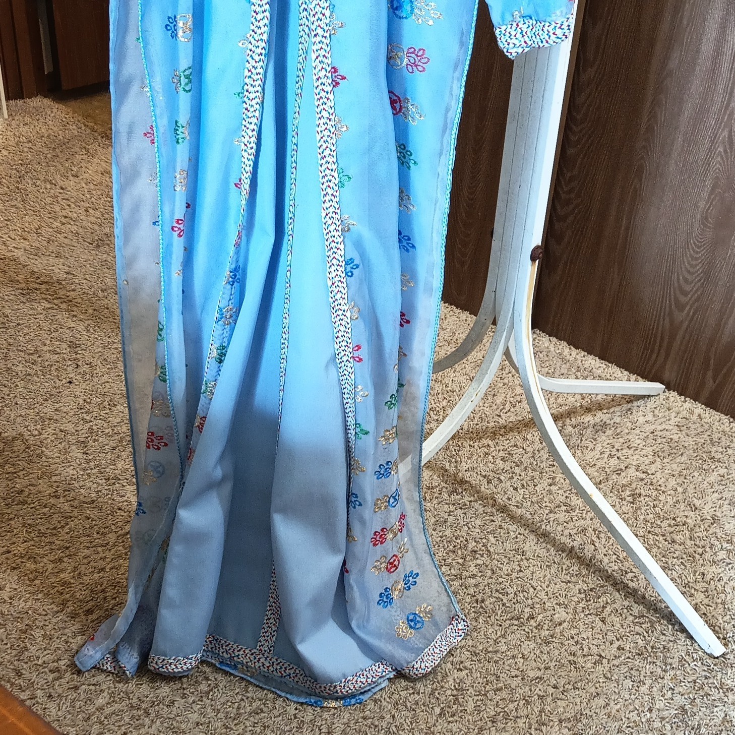 Vintage Indian Style Blue Outfit, Woman’s Medium, Excellent Condition