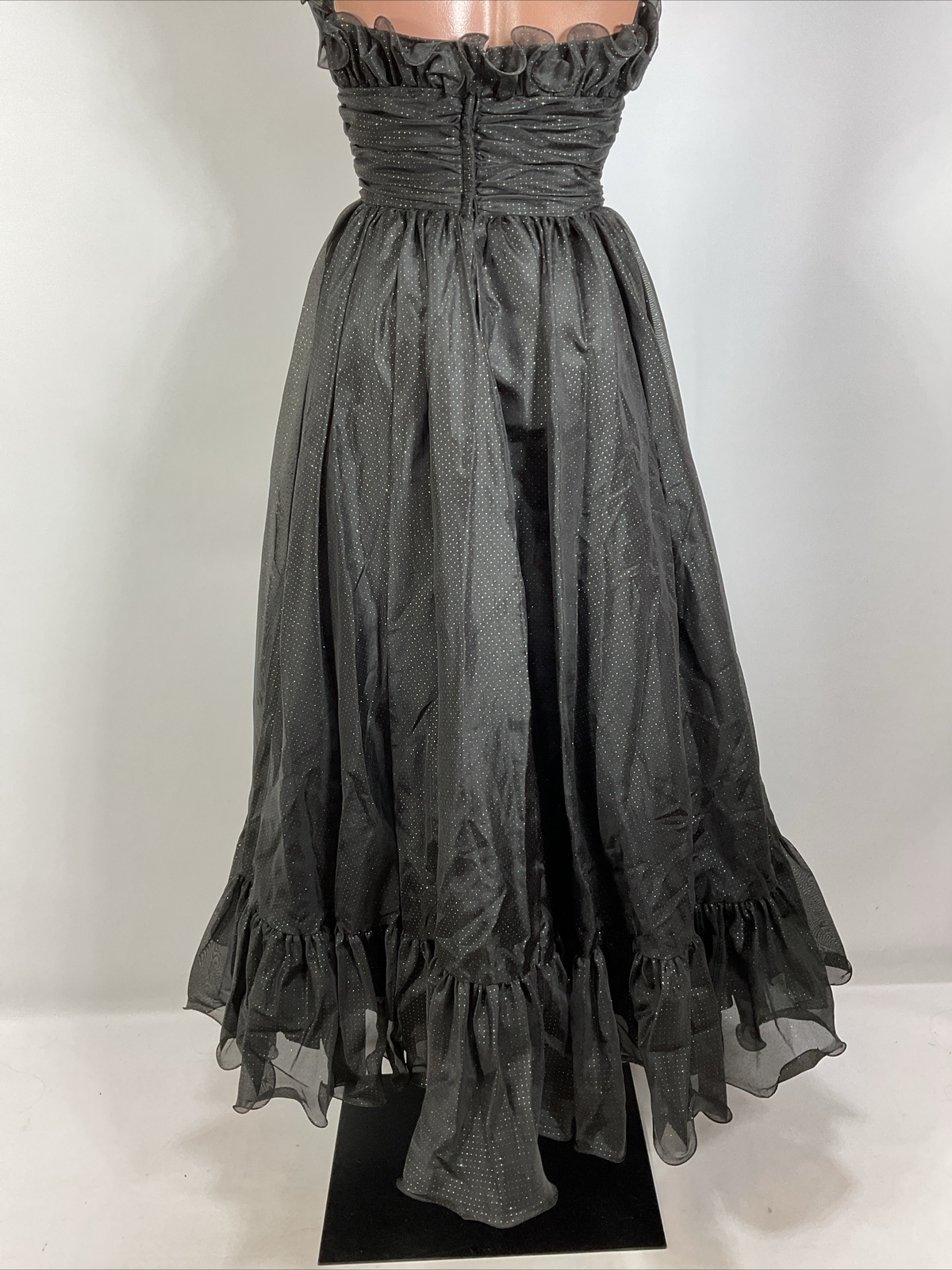 Mike Benet Vintage 80s Glitter Seashell princess tulle Pageant Prom Party Dress