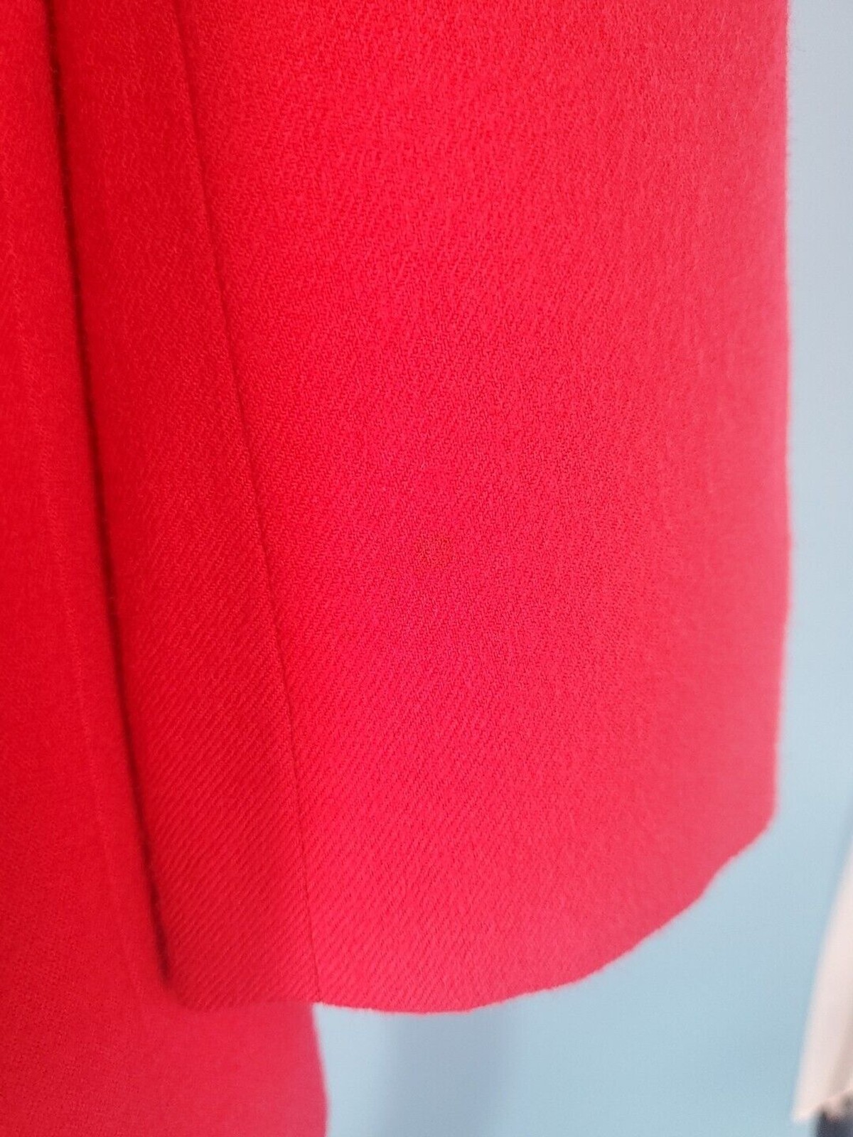 Saville Woolmark Jacket Blazer Red Sz 8 Vintage Lined Single Button Shoulder Pad