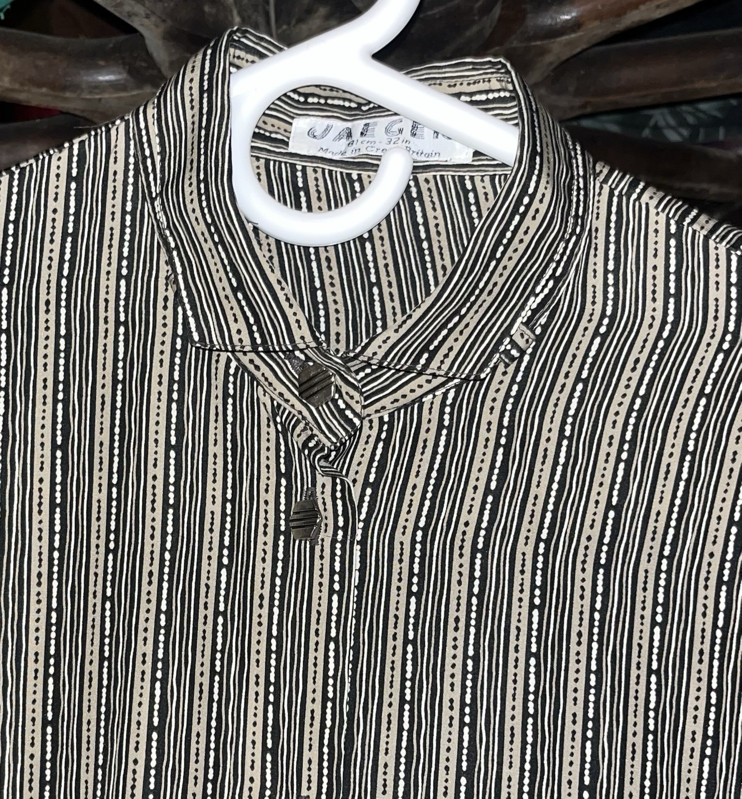 Vintage Jaeger Stylish Button Down Dress Shirt Size 81cm-32in Great Britain