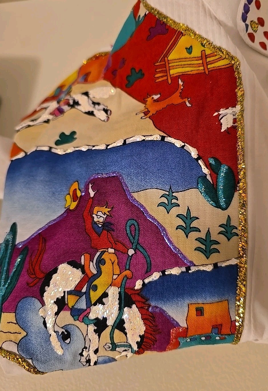 Vintage Running Horse Medium 30/31 Tapestry Dress Shirt