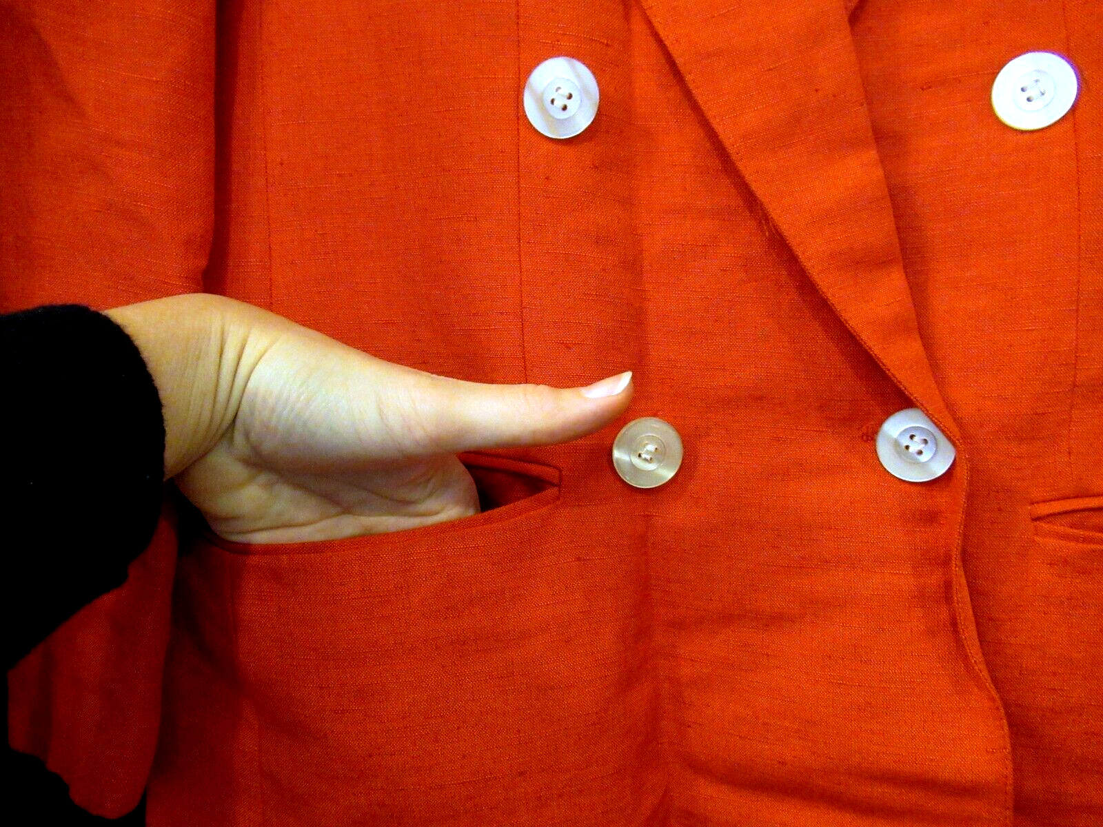Giorgio Saint Angelo red linen blazer, 32″ chest