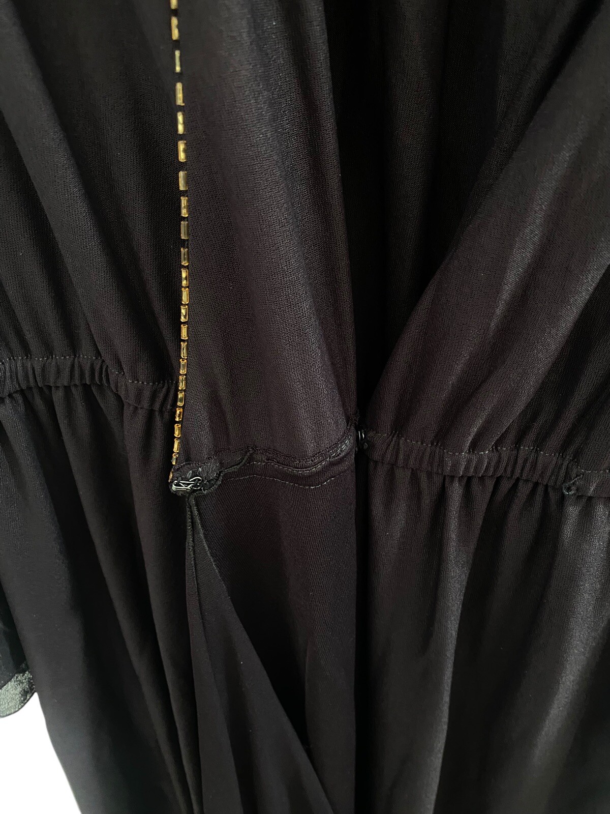 Med Lg Vtg Dress Jonathan Hitchcock Reuben Thomas Black Maxi Gothic Glam Vamp