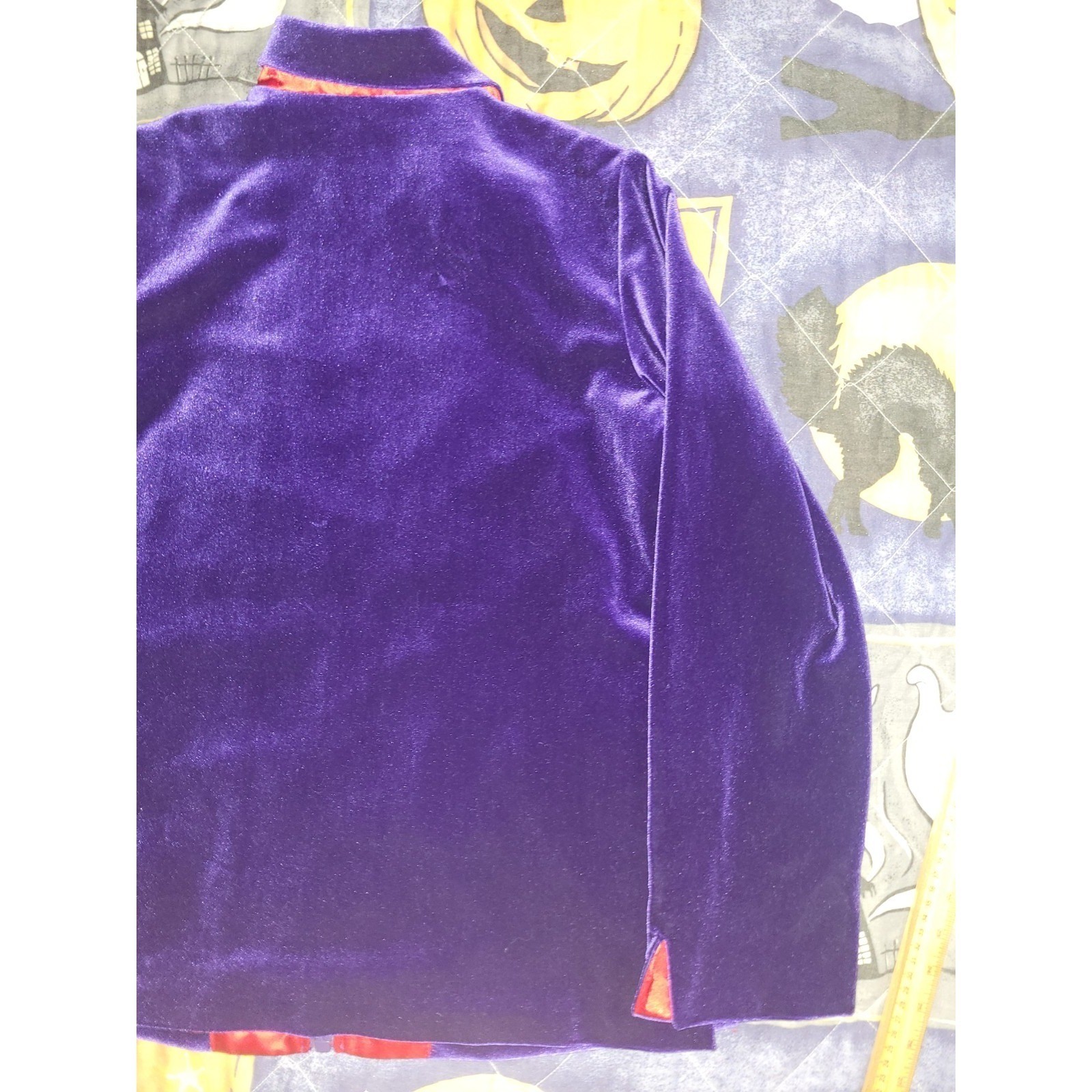 Vintage Quacker Factory Sweater Velvet Bedazzled Zipper Women’s Small Purple 80s
