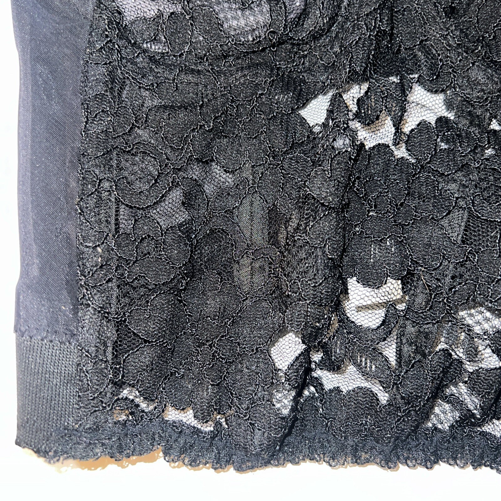 34B Victoria’s Secret Black Corset Bustier Strapless Lace Eye Loop Underwire