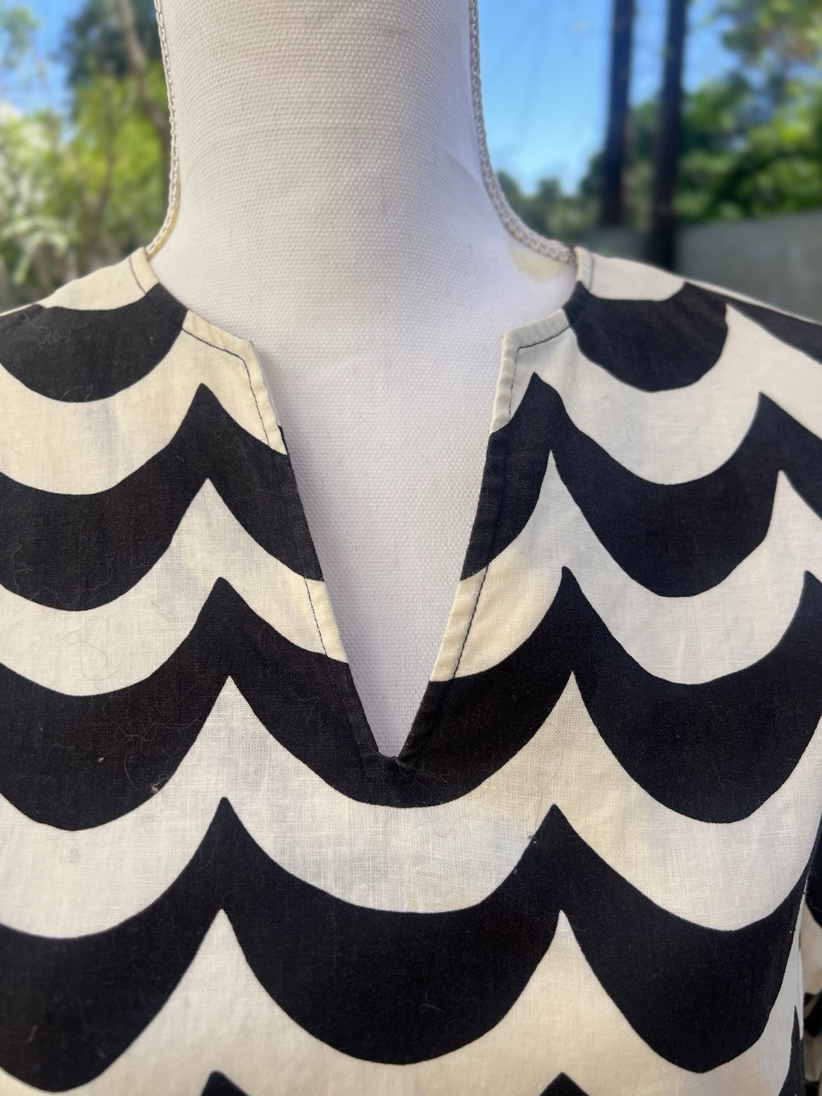 Marimekko x Uniqlo Women’s Wave Pattern Skirt Suit Set S Black White Red Blue