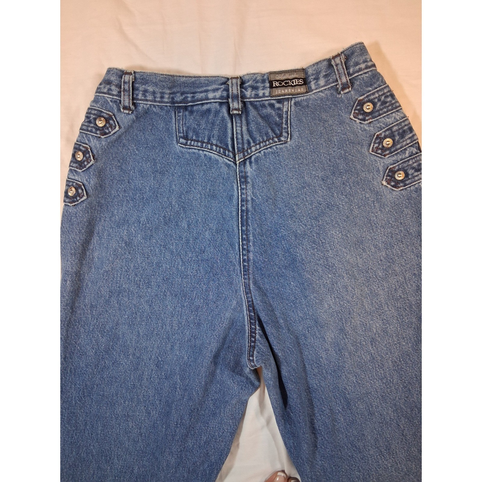 Vintage Rockies High Waisted Western Tapered Leg Blue Denim Jeans RS129AD0 11/12