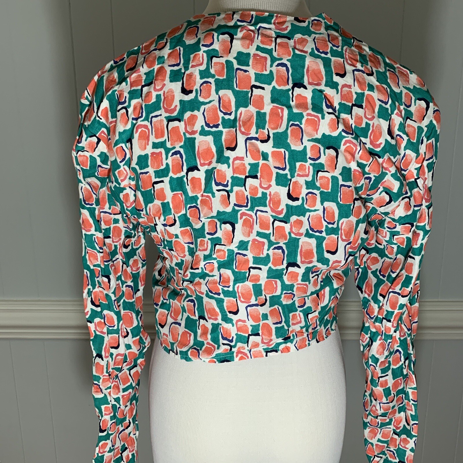 Vintage 90s Button Down Crop Top (please read description for flaws)