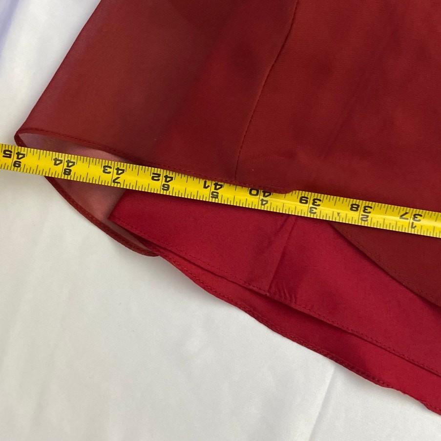 Michaelangelo Vintage Skirt Size 2 Red Flowy Sheer 90s Y2K Gothic Maxi Fairy