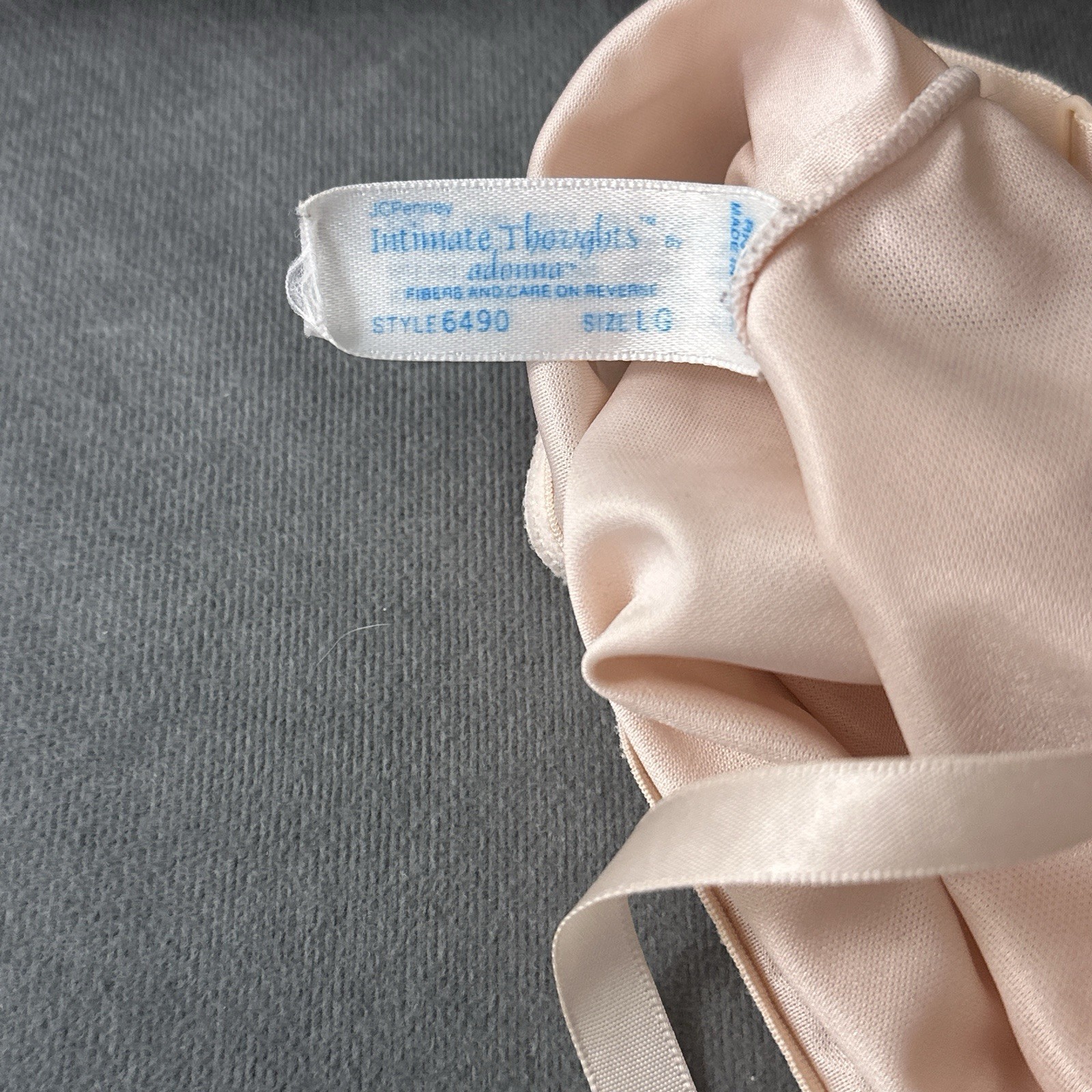 Vintage JCPenney Intimate Thoughts Camisole Size Large Wide Sheer Lace Pink Cami