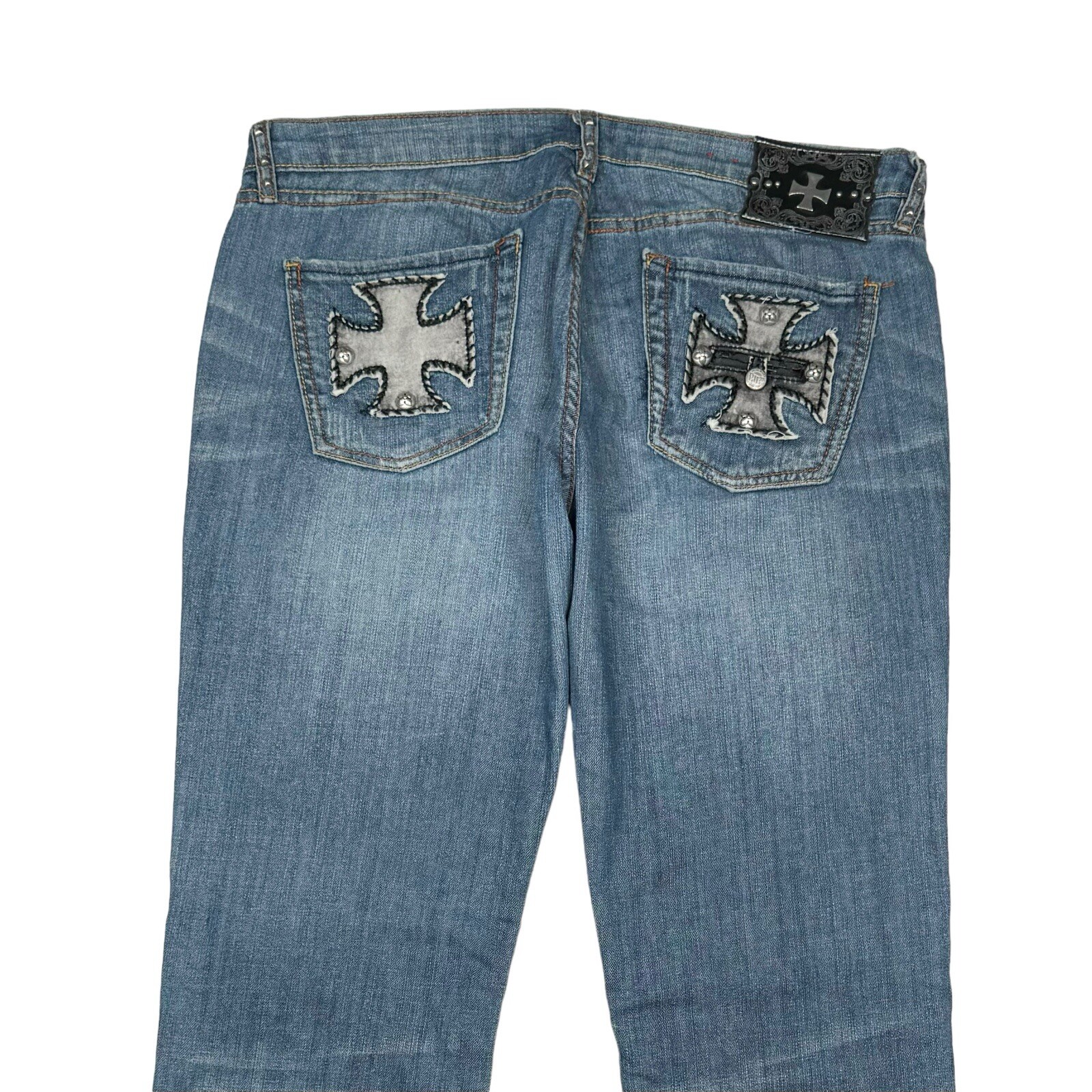 Vintage Y2K Pepe Jeans Women’s size 35×32 – Crosses Pockets – Straight Leg