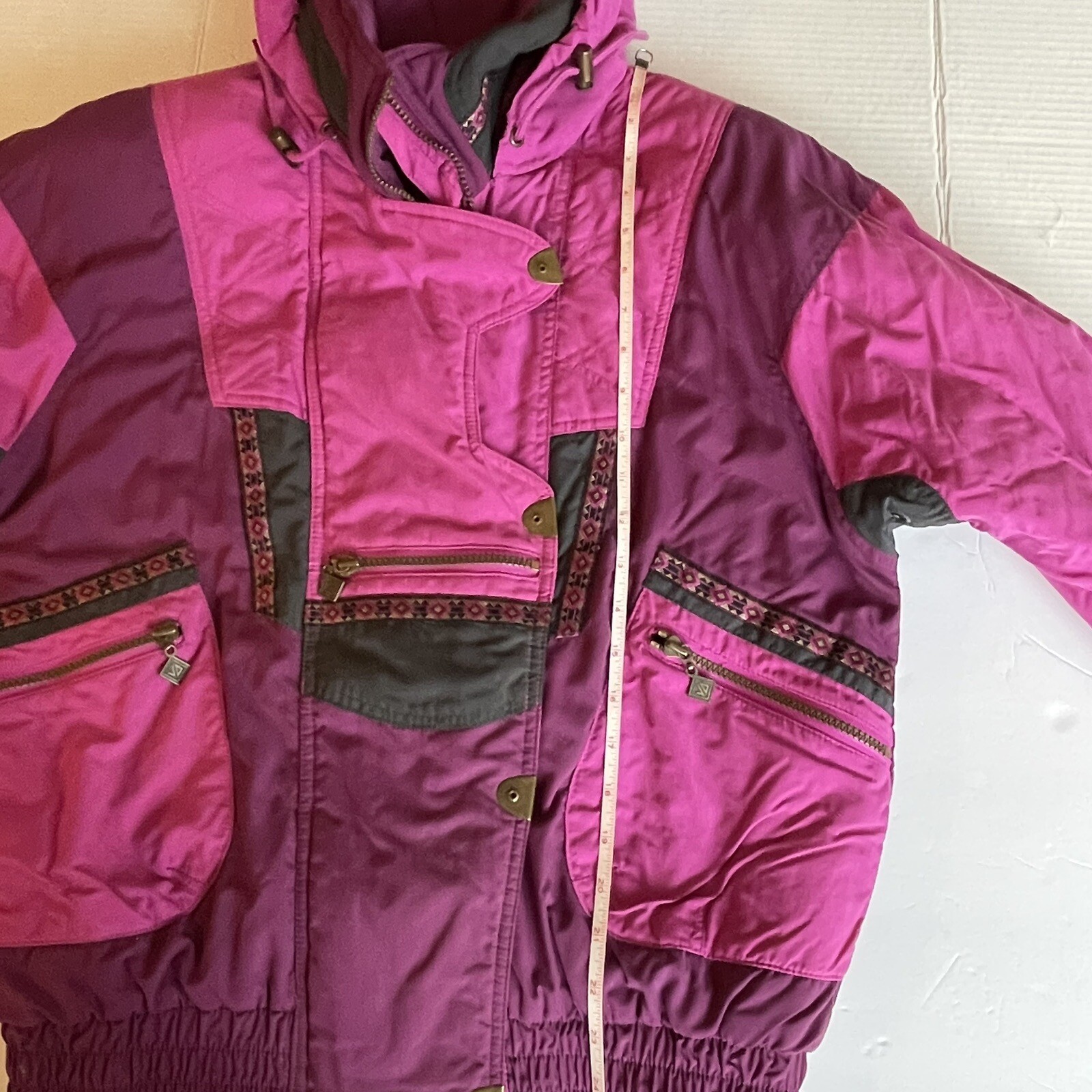 Vintage J D Sun Valley Ski Jacket Size 8 Awesome Colors Great Color Block