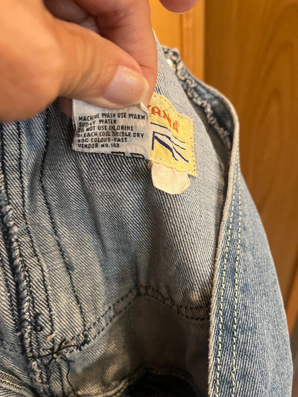 Vintage RARE Brittania Banana Cherub Denim Overalls Medium (S?) Hong Kong
