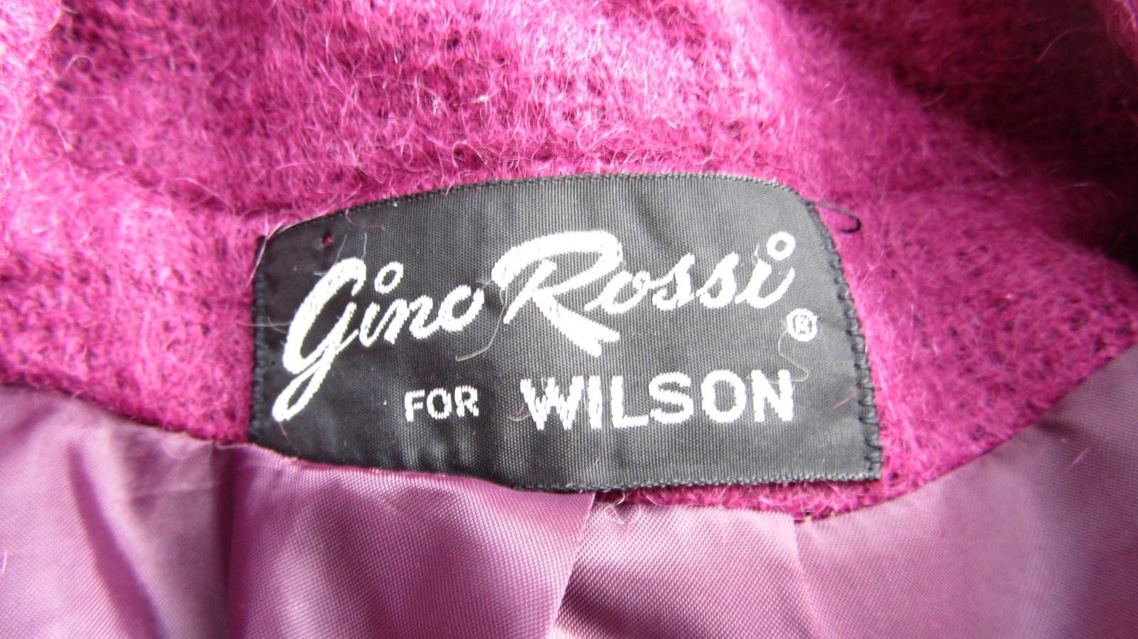 Gino Rossi for WILSON Vintage Union Made ILGWU Fuzzy Purple Blazer