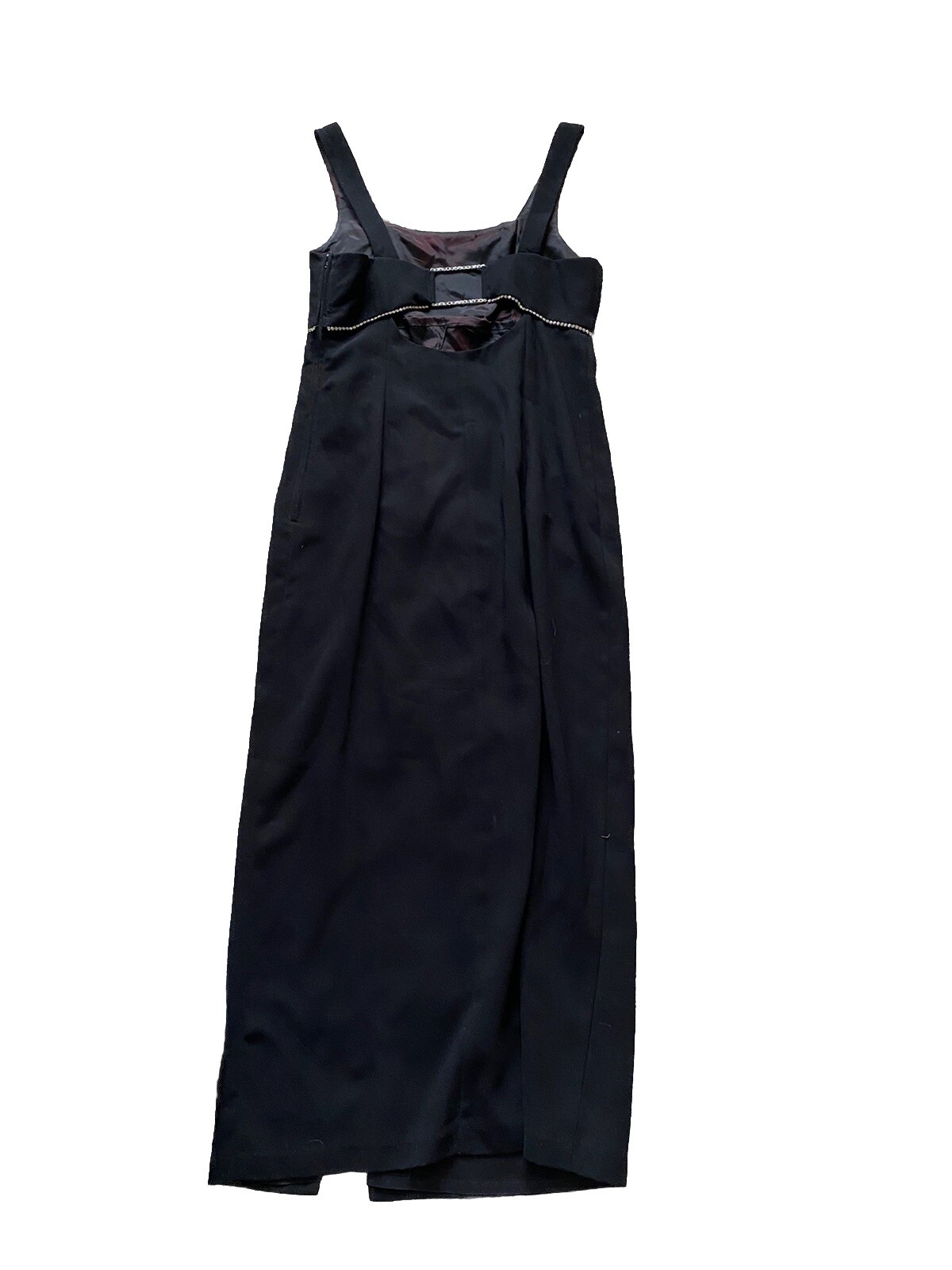 Vintage Dress CDC Evening Caren Desiree Black Crystal Long Gown 10 Maxi