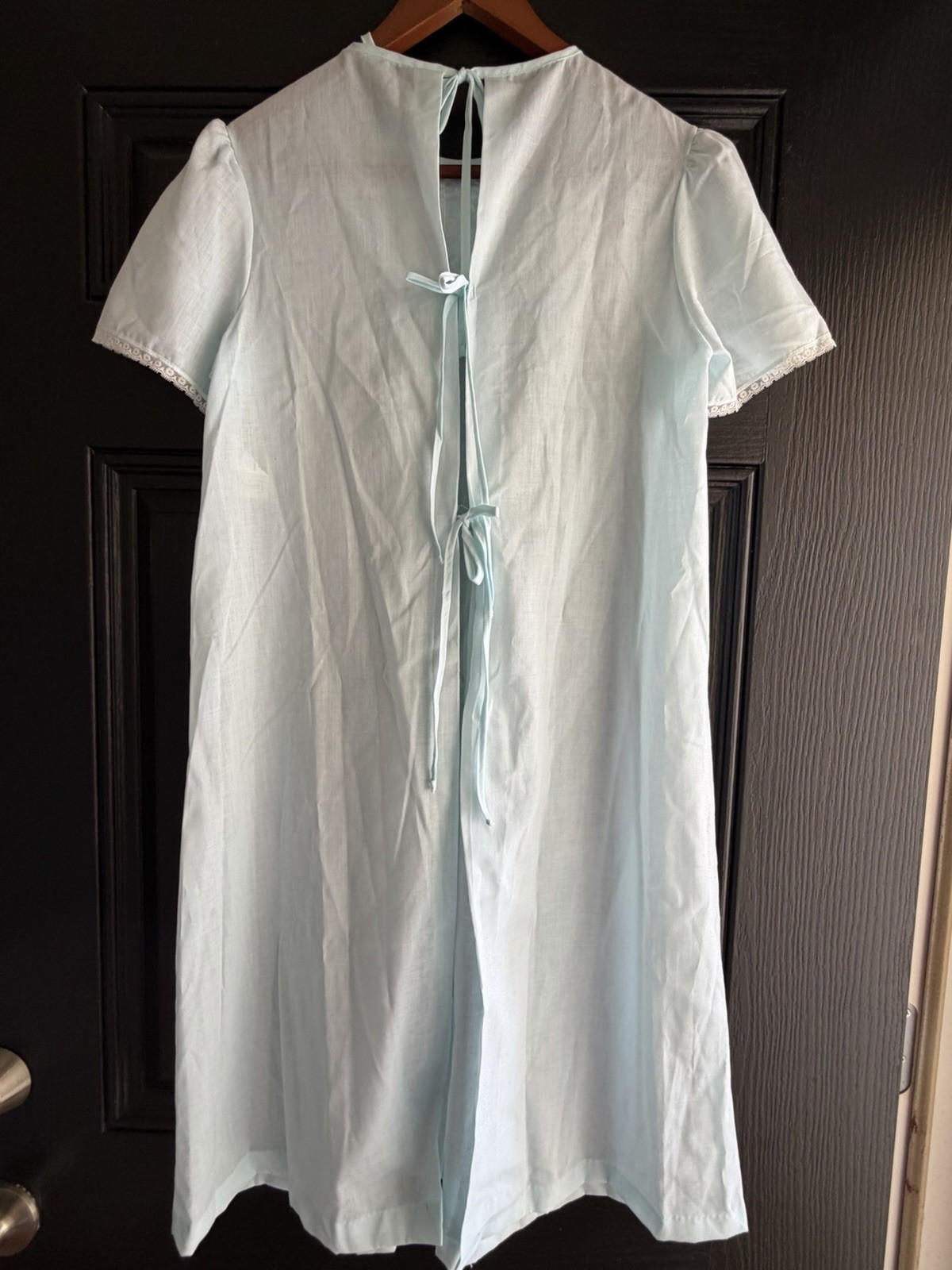 Vintage Sears Hospital Nightgown Open Back Size Small Set Of 3 Pink,Blue,Yellow