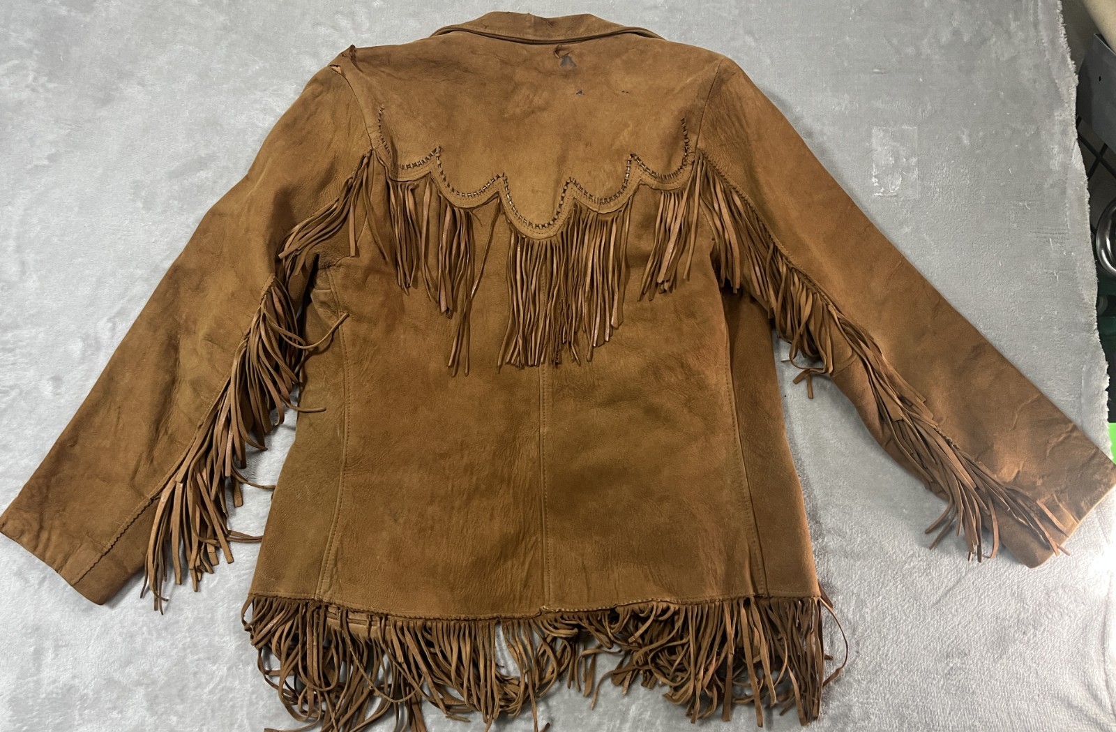 Vintage Pioneer Wear – Albuquerque – Leather Fringes Jacket Coat – Adult Medium