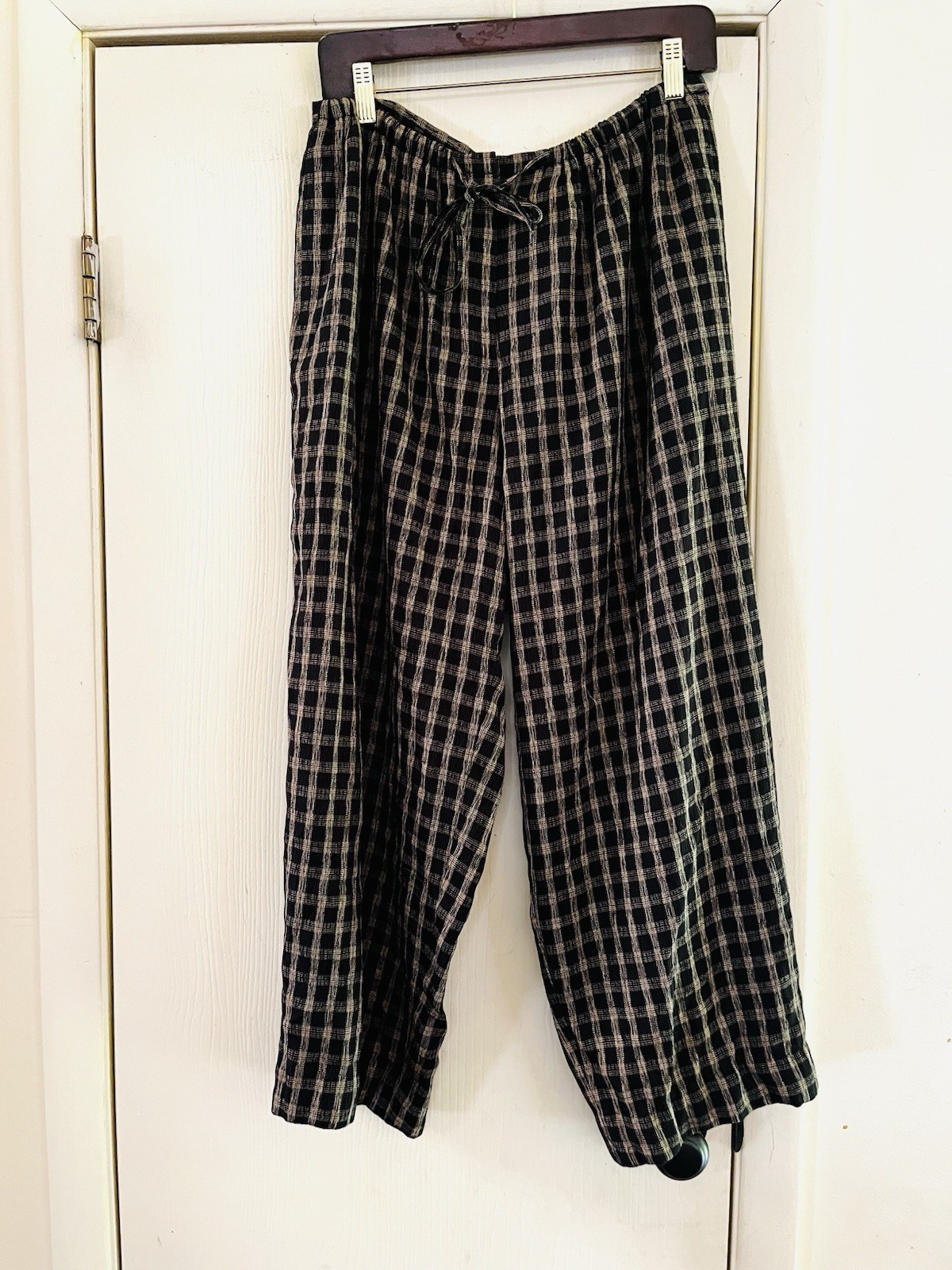 VTG 90s Rayon Tie Front Rachel Greene Wide Leg minimal Trousers XL