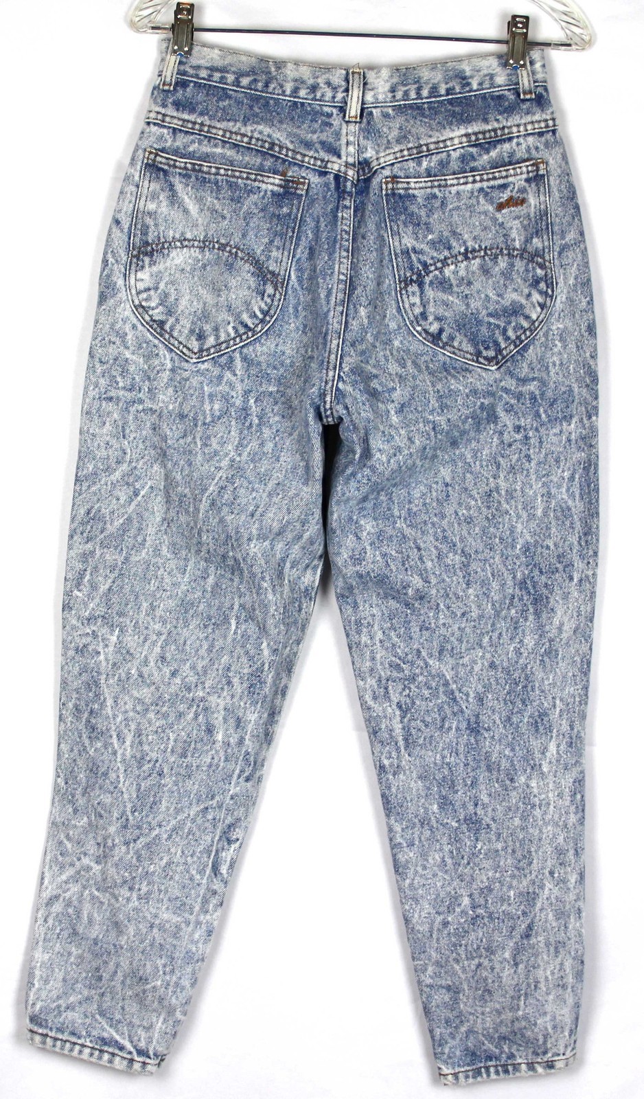 1980s Vintage Chic Baggy Mom Jeans Acid Wash Denim Tapered Leg High Waist 10 P