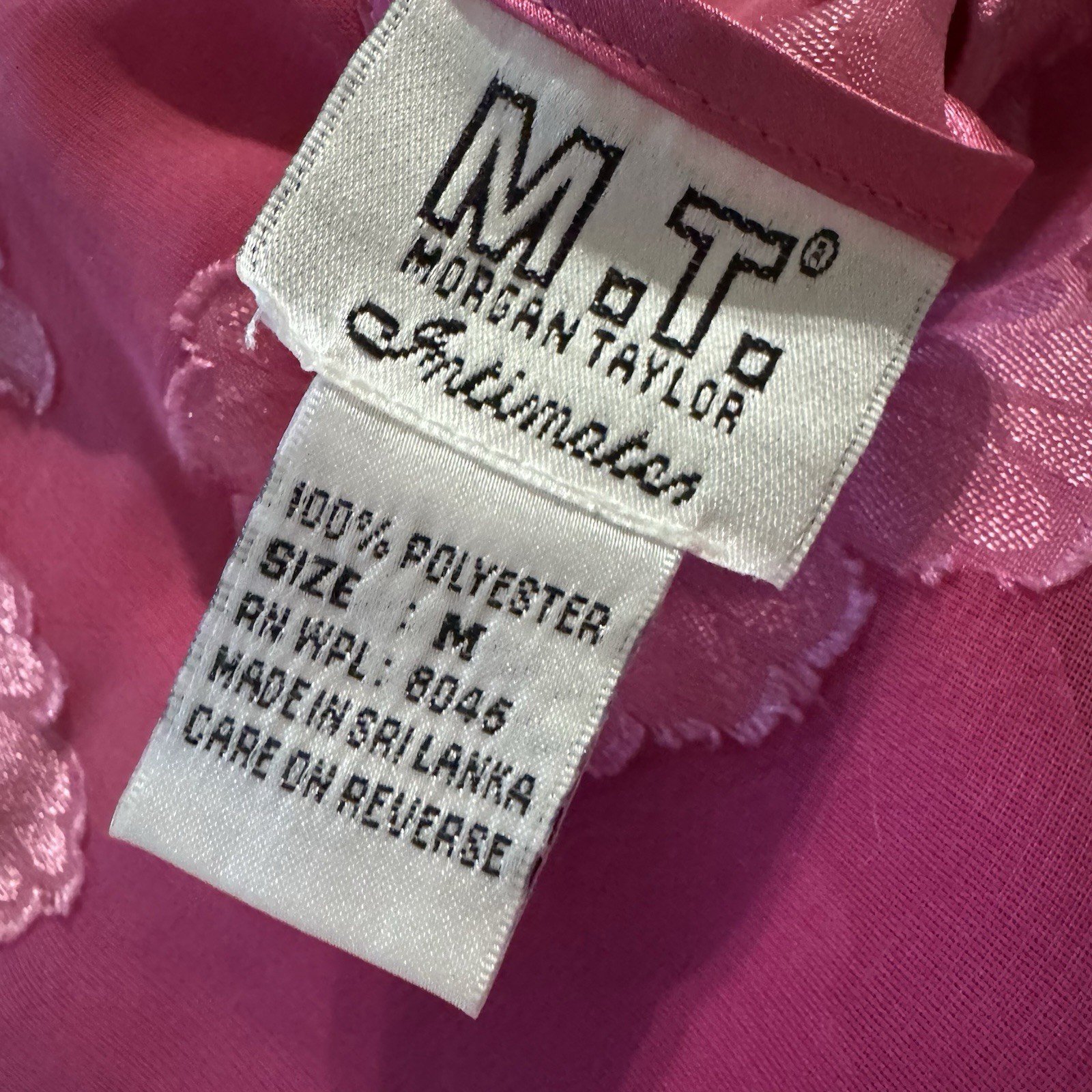 Vintage M.T. Morgan Taylor Floral Chiffon Peignoir Set Pink Purple M